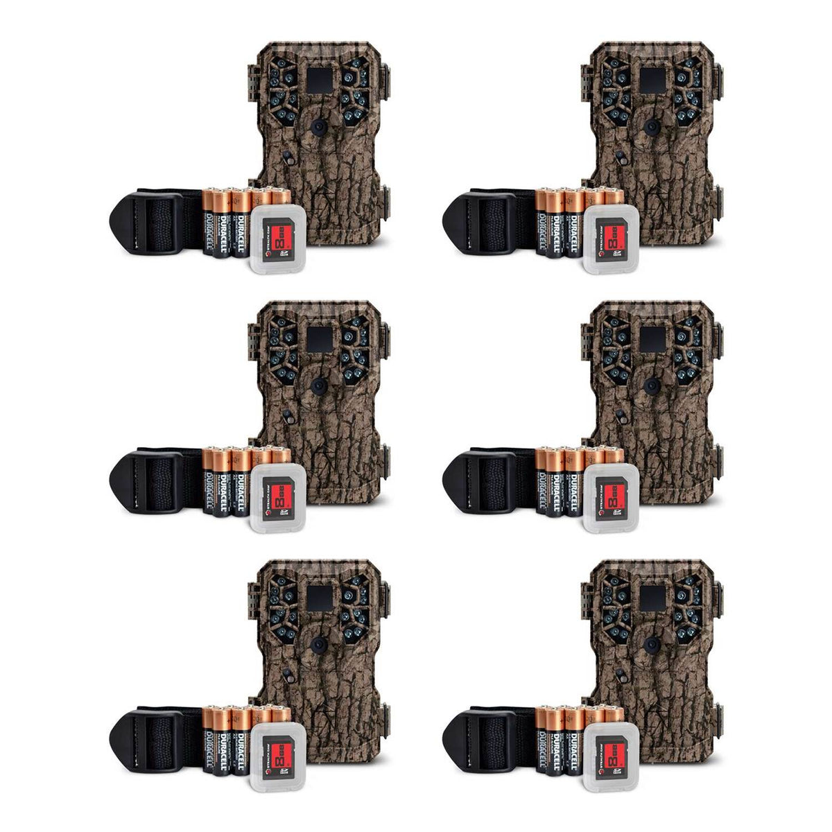 Stealth Cam 8MP Infrared Hunting Scouting Game Trail Camera w/ SD Card (6 Pack)