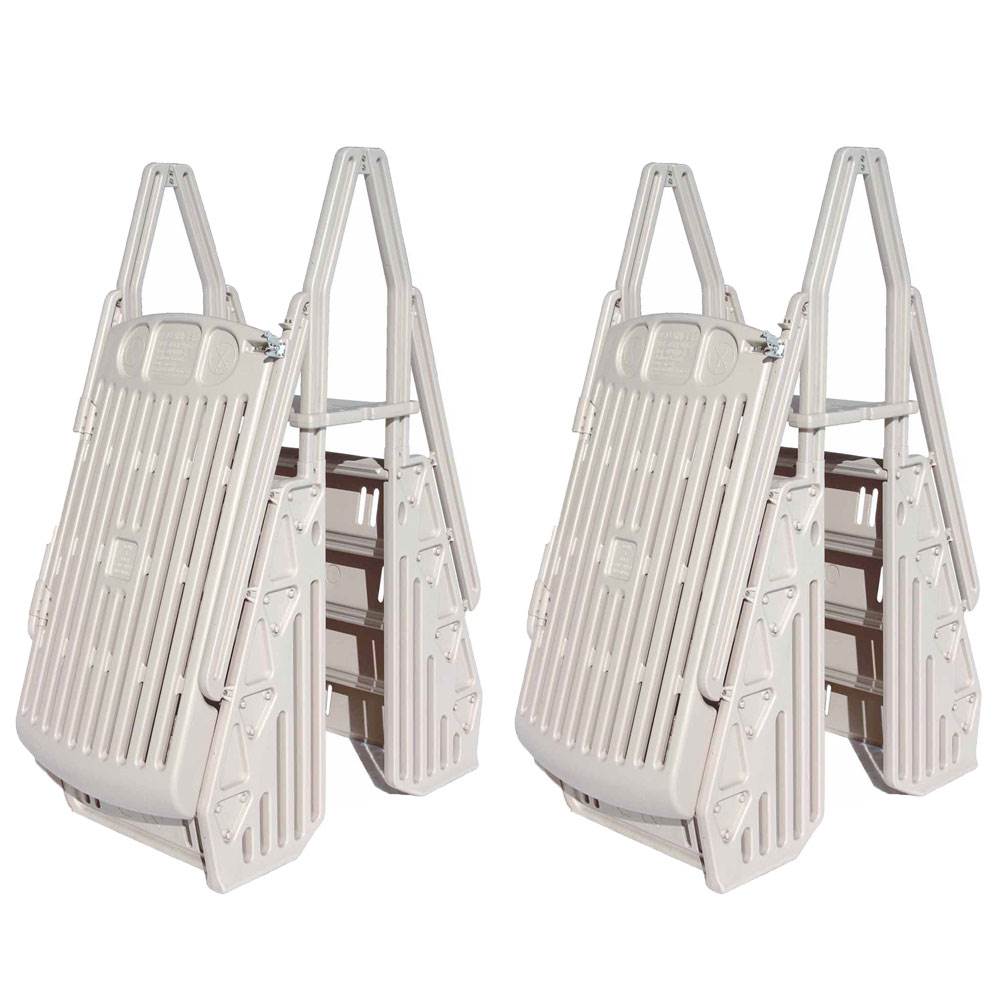 Vinyl Works 30" In Step 48 - 56" Above Ground Swimming Pool Ladder (2 Pack) - VMInnovations