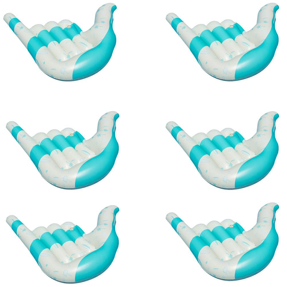 Swimline Hang Loose Inflatable Swimming Pool Raft Ride On 98 Inch Float (6 Pack)