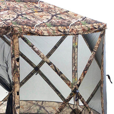 Clam Quick Set Camping Outdoor Gazebo Canopy Shelter Screen, Camouflage (2 Pack)