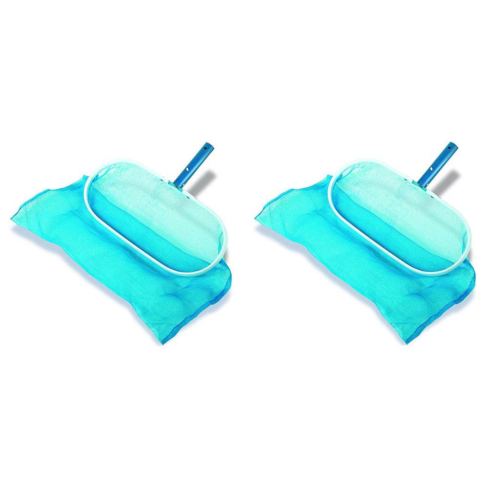 Hydrotools Swimming Pool Maintenance Aluminum Deep Rake Leaf Debris Bag (2 Pack) - VMInnovations