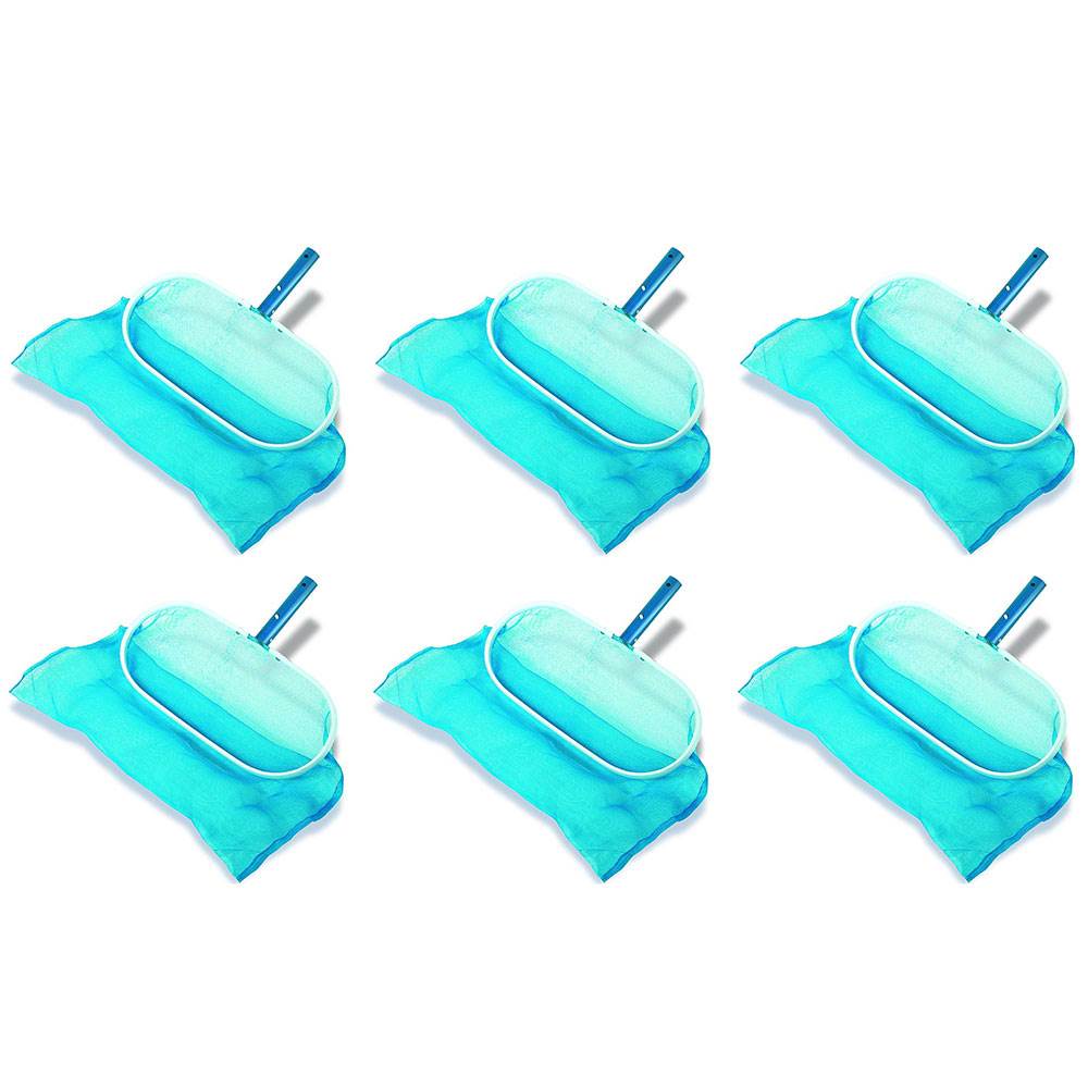 Hydrotools Swimming Pool Maintenance Aluminum Deep Rake Leaf Debris Bag (6 Pack) - VMInnovations