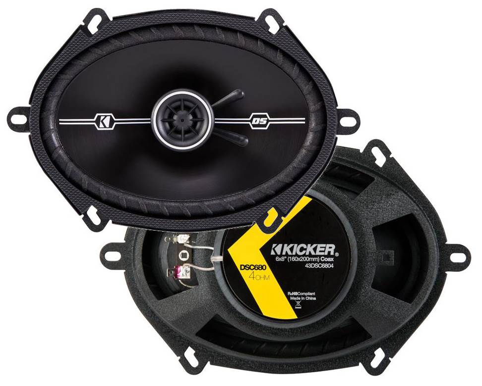 Kicker 43DSC6804 D-Series 6x8" 200 Wt 2-Way 4-Ohm Car Coaxial Speakers (8 Pack)