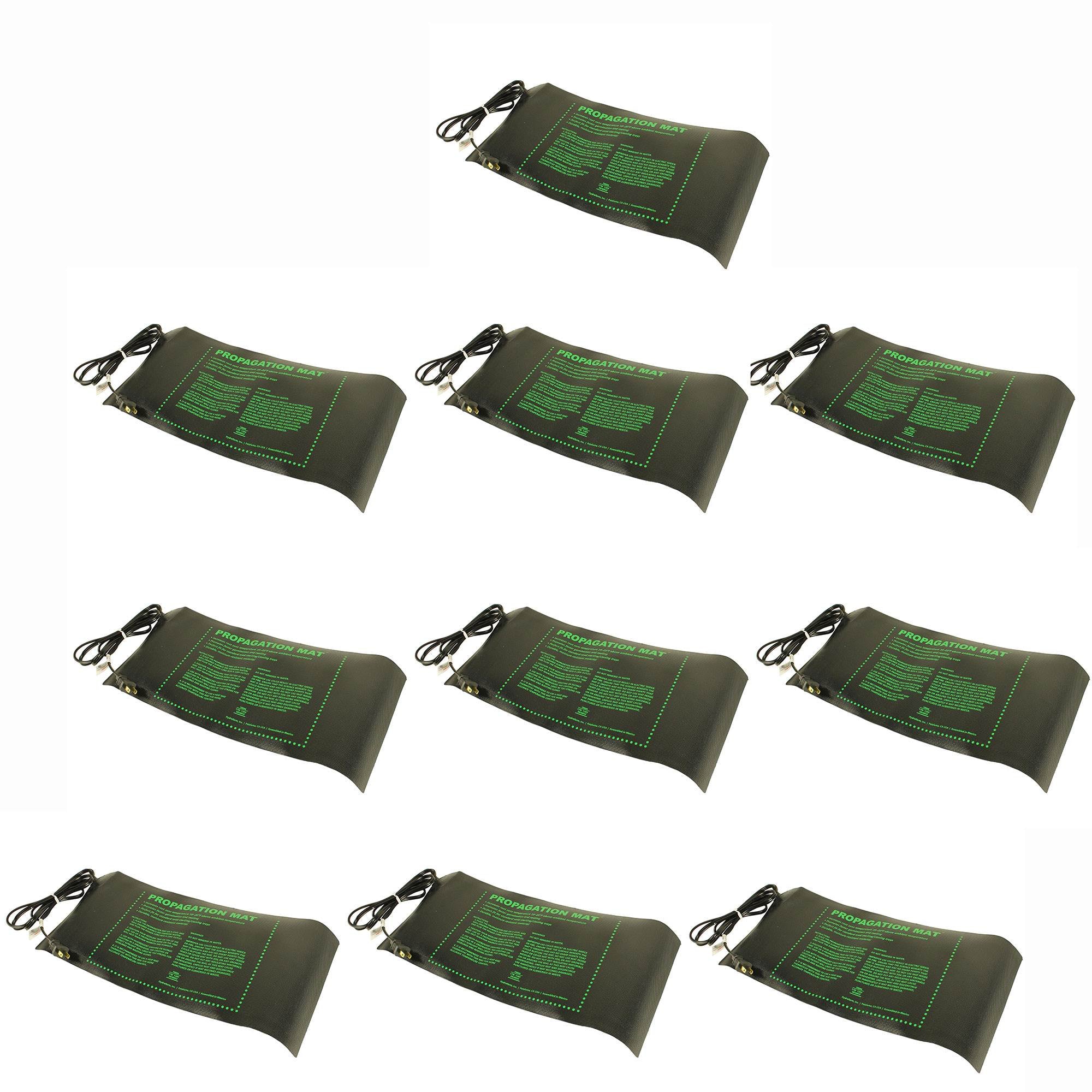 Hydroponic 17W Seed Start Seedling Propagation Heat Mat 8.87 x 19.5" (10 Pack)