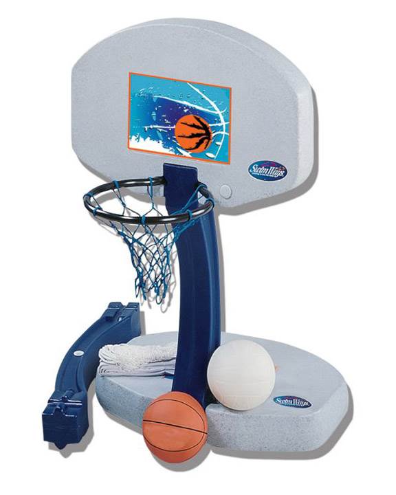 SwimWays 2 In 1 Volleyball And Basketball Swimming Pool Water Game Set (6 Pack)