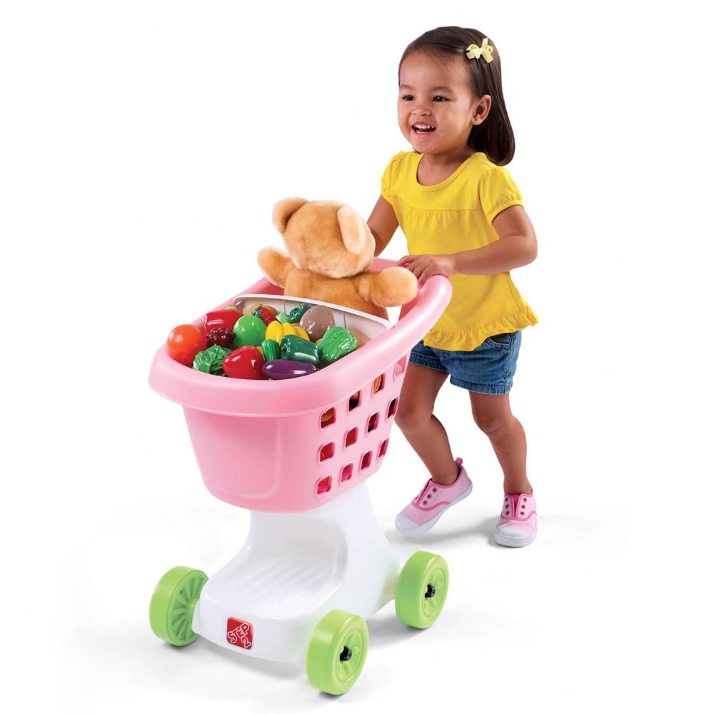 Step 2 Little Helper's Pretend Play Grocery Store Shopping Cart, Pink (Open Box)