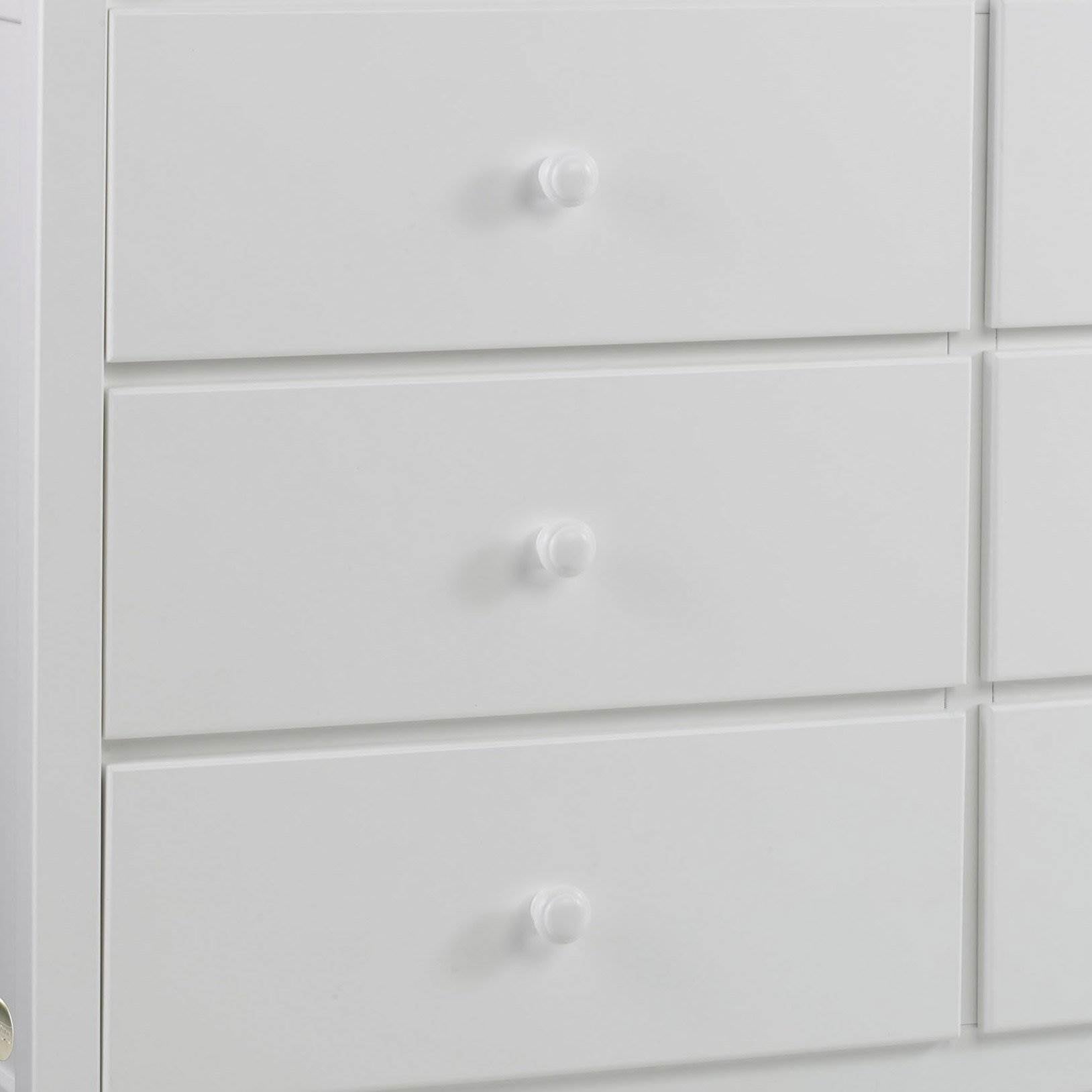 Fisher Price Kingsport 5 in 1 Crib and 6 Drawer Double Chest Dresser, Snow White