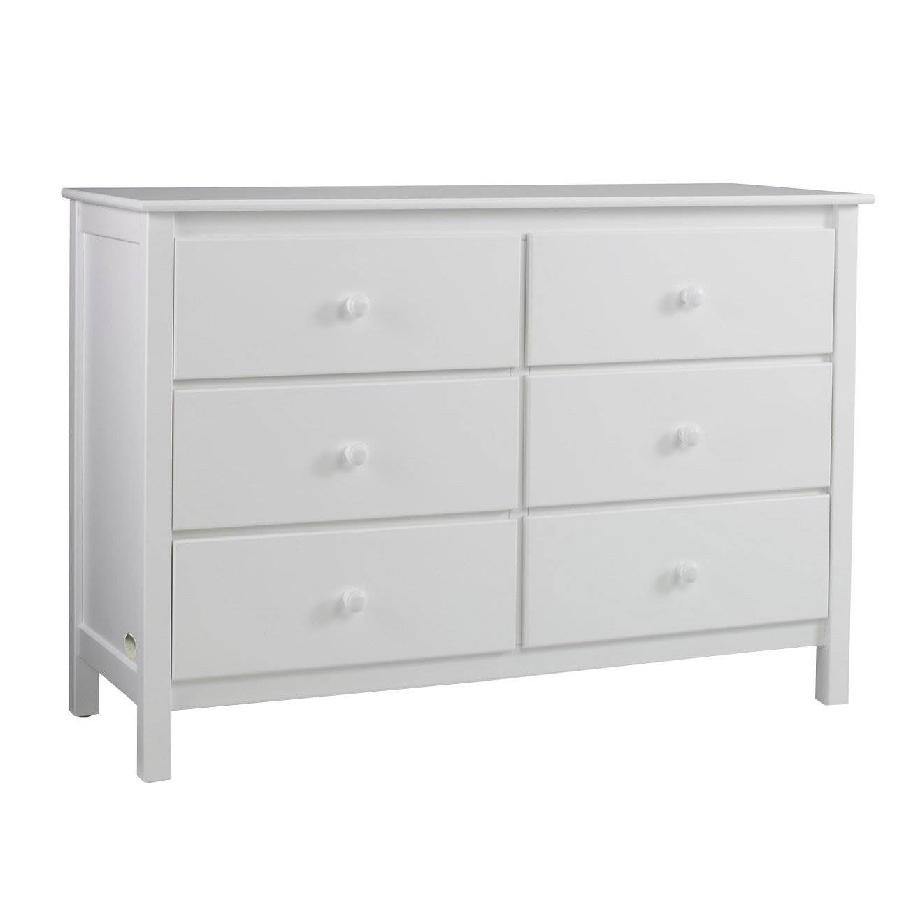 Fisher Price Kingsport 5 in 1 Crib and 6 Drawer Double Chest Dresser, Snow White