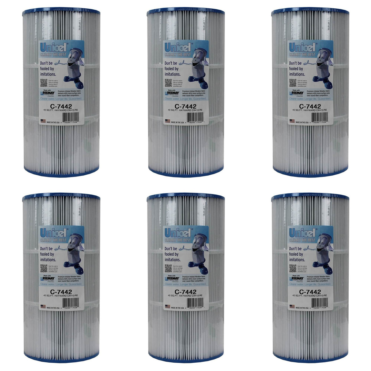 Unicel C-7442 Spa Replacement Cartridge Filter Hayward Easy Clear C400 (6 Pack)