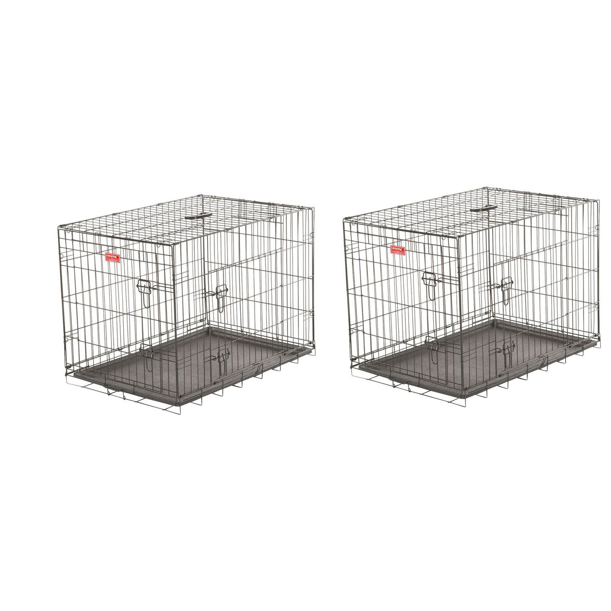 Lucky Dog 2 Door Dog Training Kennel with Removable Pan & Mat, Small (2 Pack)