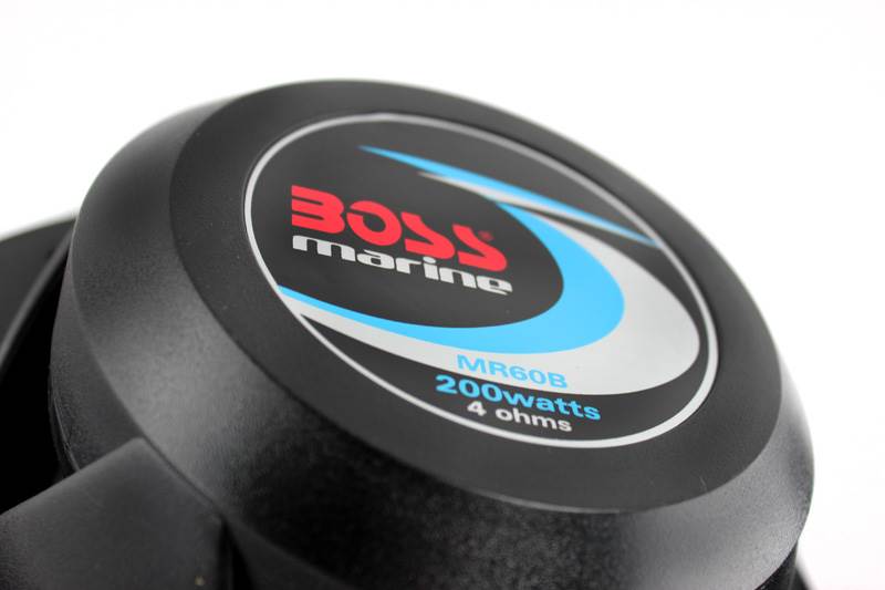 BOSS MR60B 6.5" 2-Way 200W Marine/Boat Speakers Water Resistant Black (8 Pack)
