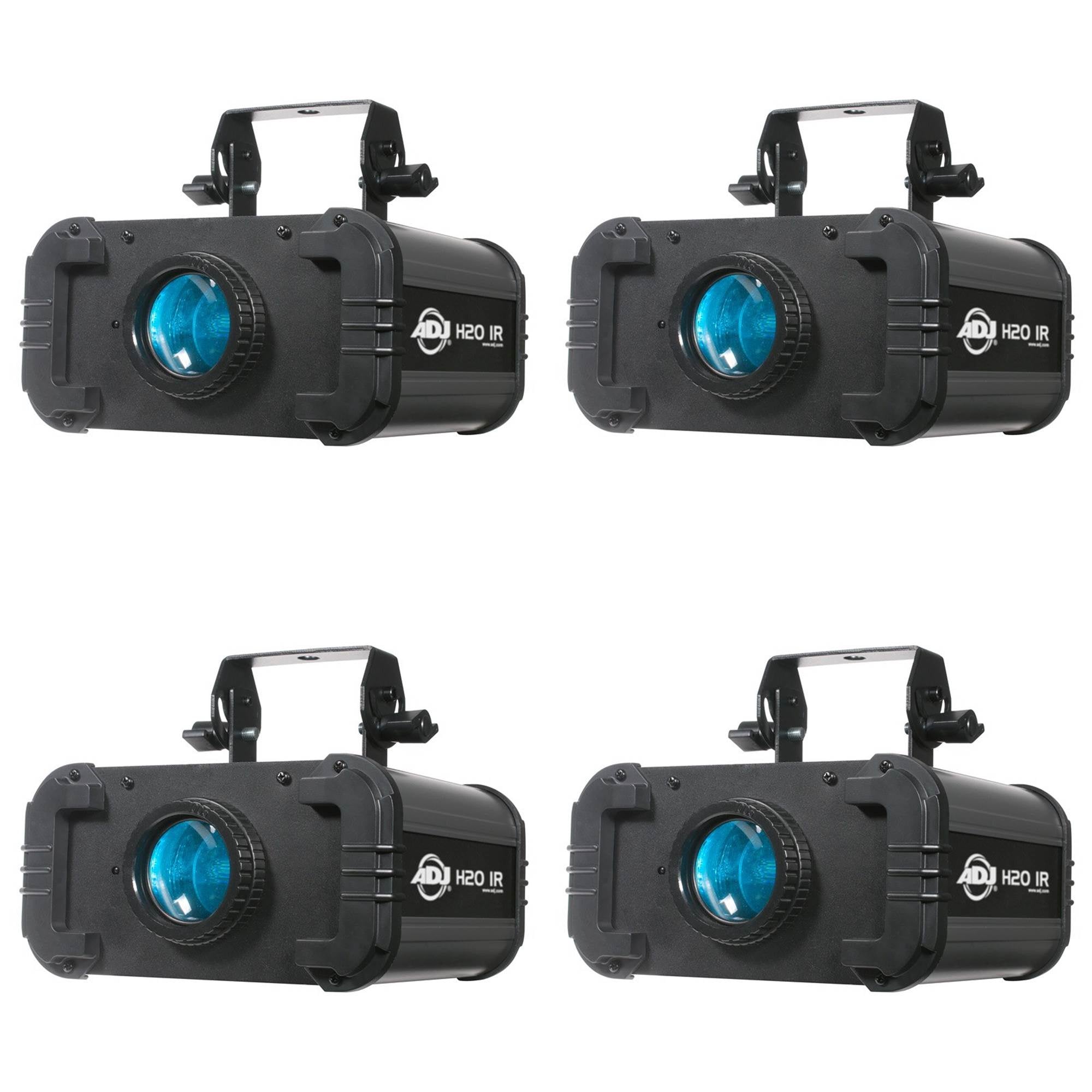 ADJ H2O IR LED Water Flowing Bright 5 Colors Light Effect w/ Bracket (4 Pack) - VMInnovations