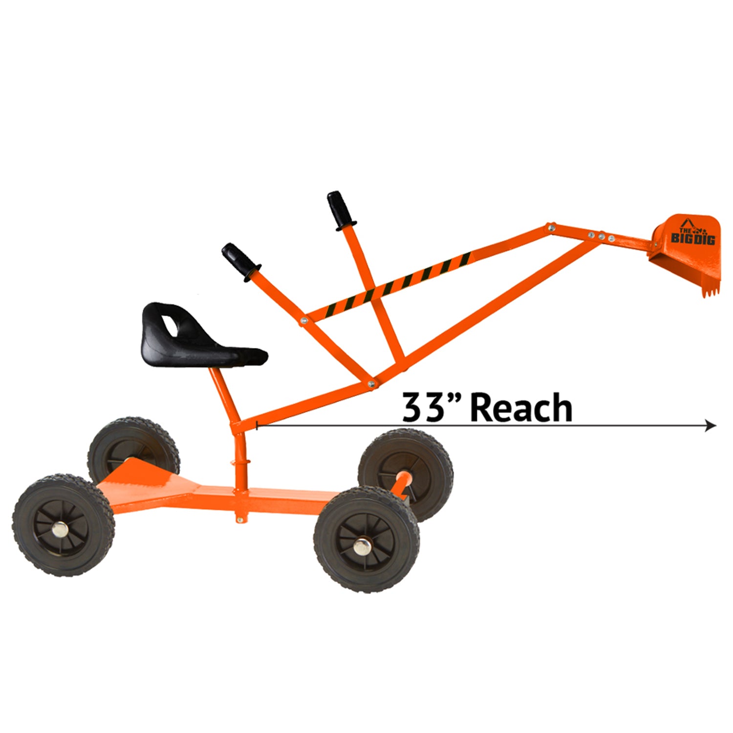 Big Dig Special Edition Sandbox Digger w/ 360 Degree Rotation, Orange(For Parts)