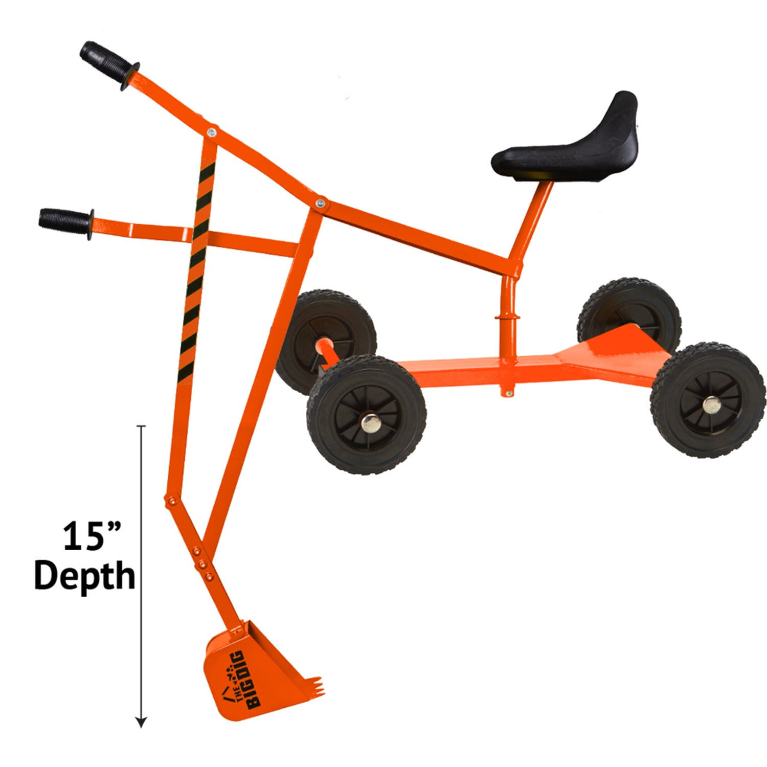 Big Dig Special Edition Sandbox Digger w/ 360 Degree Rotation, Orange(For Parts)