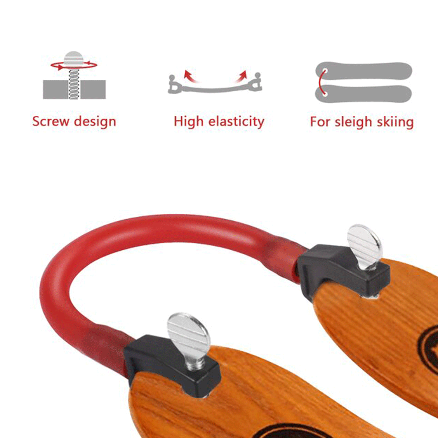 Lucky Bums Kids Easy Wedge Ski Bungee Cord Training Aid Tip Connector (Open Box) - VMInnovations