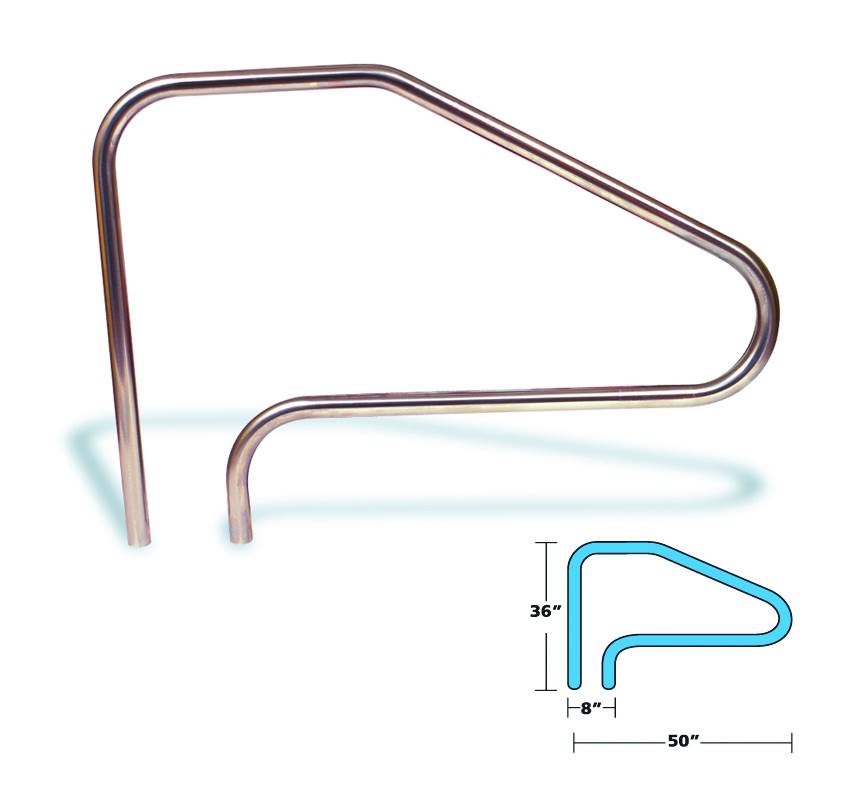 Hydrotools In Ground Swimming Pool Stainless Steel Ladder Step Handrail (6 Pack) - VMInnovations