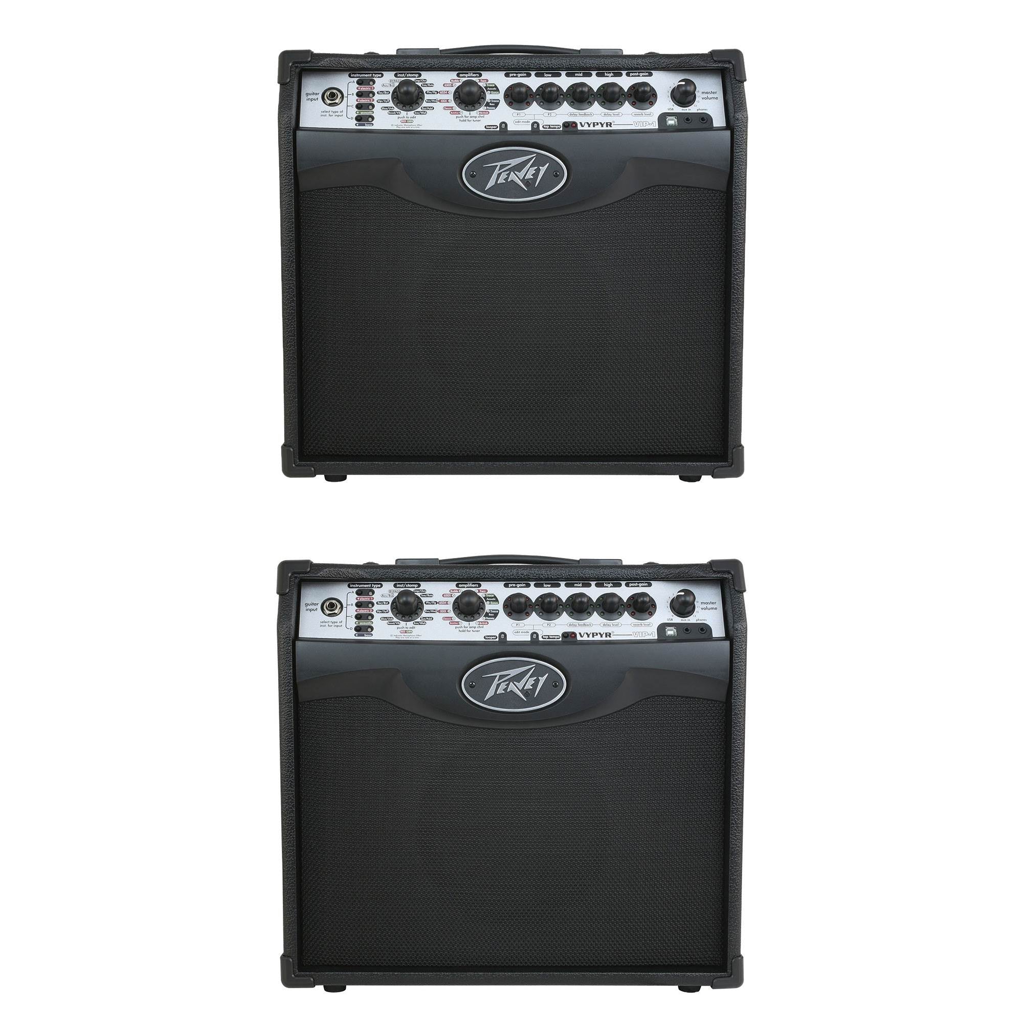 Peavey Vypyr VIP 1 Variable Guitar Bass Modeling 20 Watts Effects Amp (2 Pack)