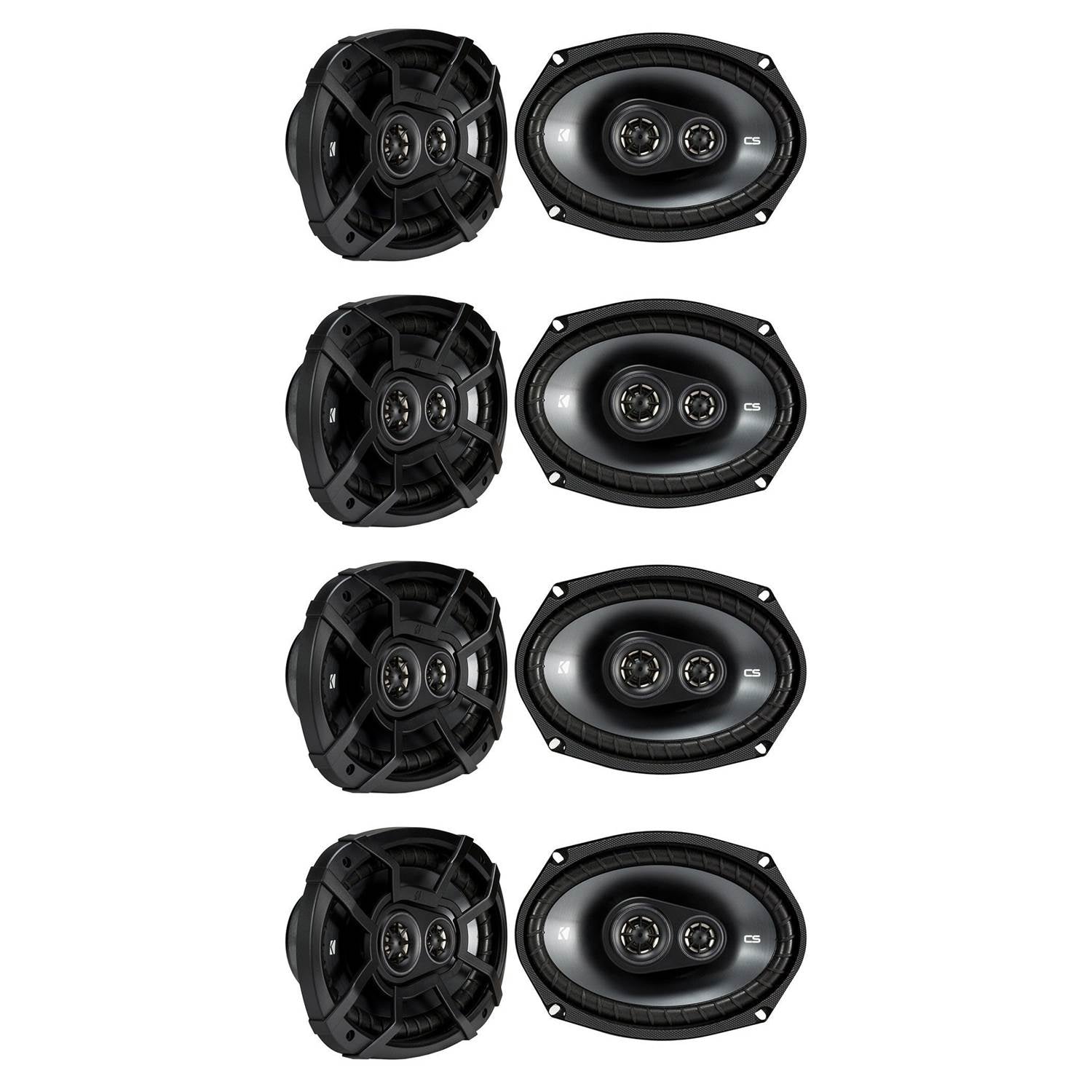 Kicker CSC693 6 x 9 Inch 450W 3 Way 4 Ohm Car Audio Speakers (4 Pairs)