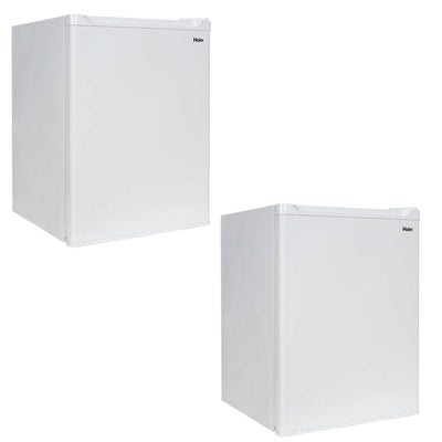 Haier 1.7-Cubic Foot Energy Star Compact Fridge With Freezer, White (2 Pack)