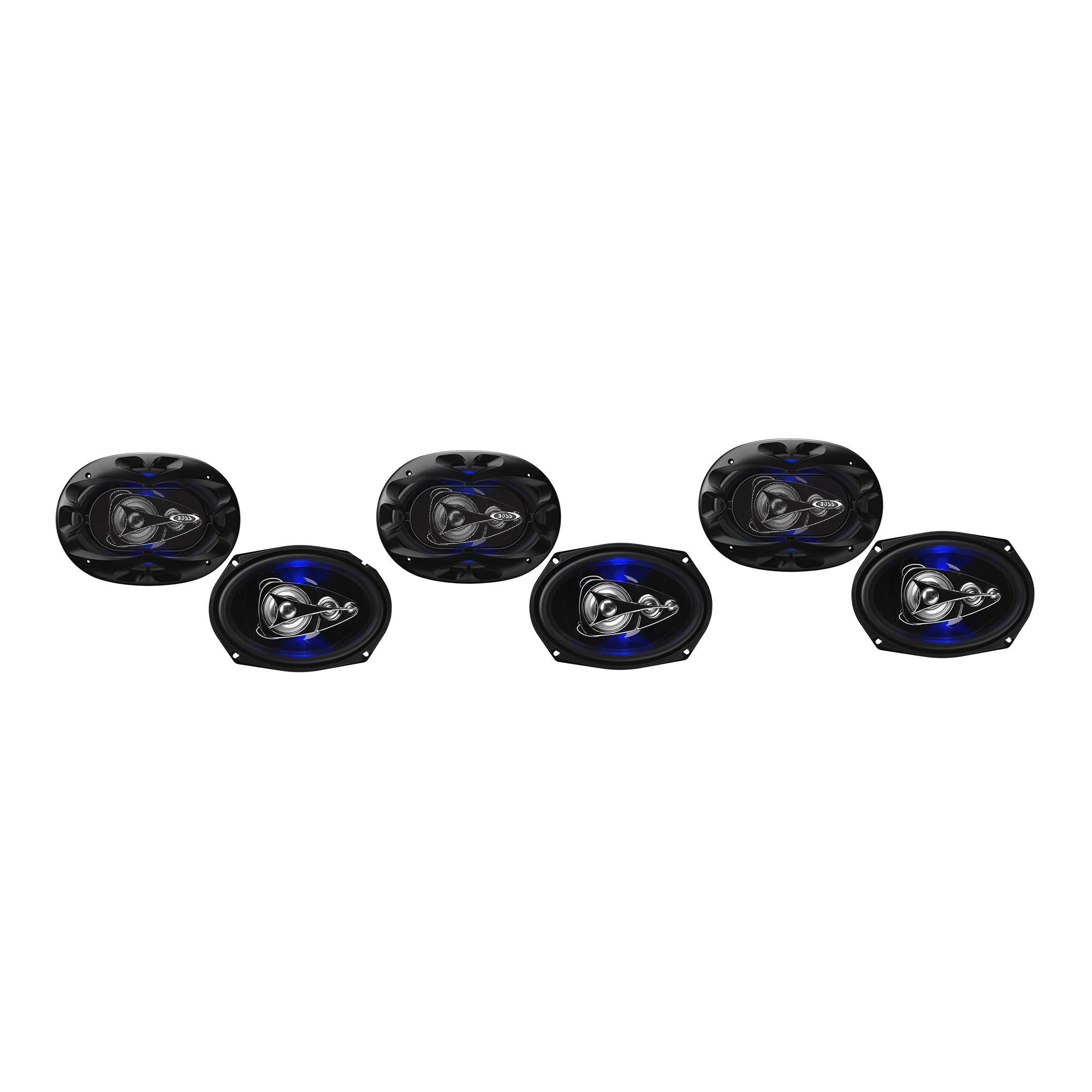Boss BE694 Rage 6 x 9 4 Way 500W Full Range Mobile Audio Speakers, Pair (3 Pack)