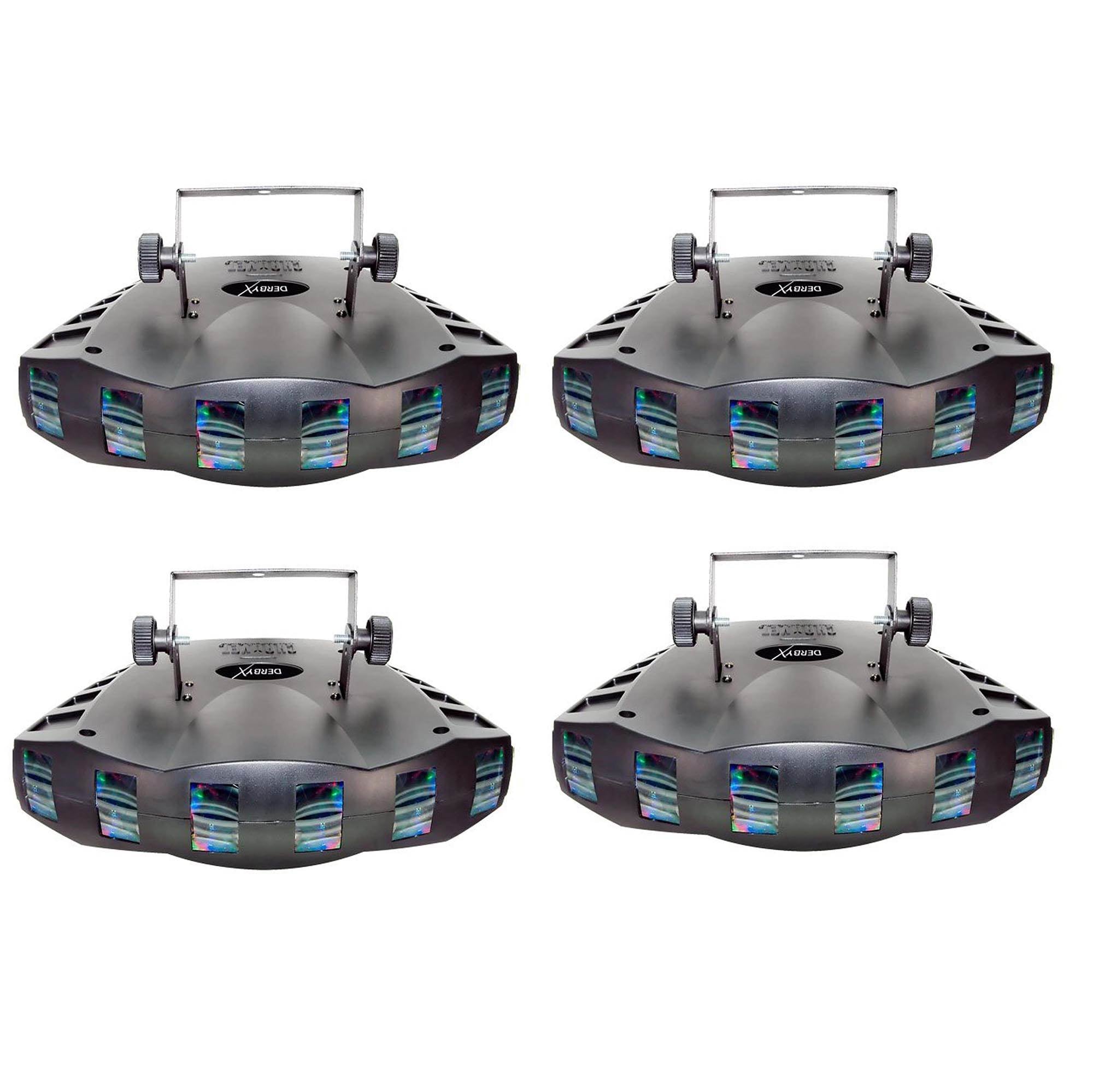 Chauvet DJ Derby X DMX Multi-Colored LED RGB Strobe DJ Lighting Effect (4 Pack)