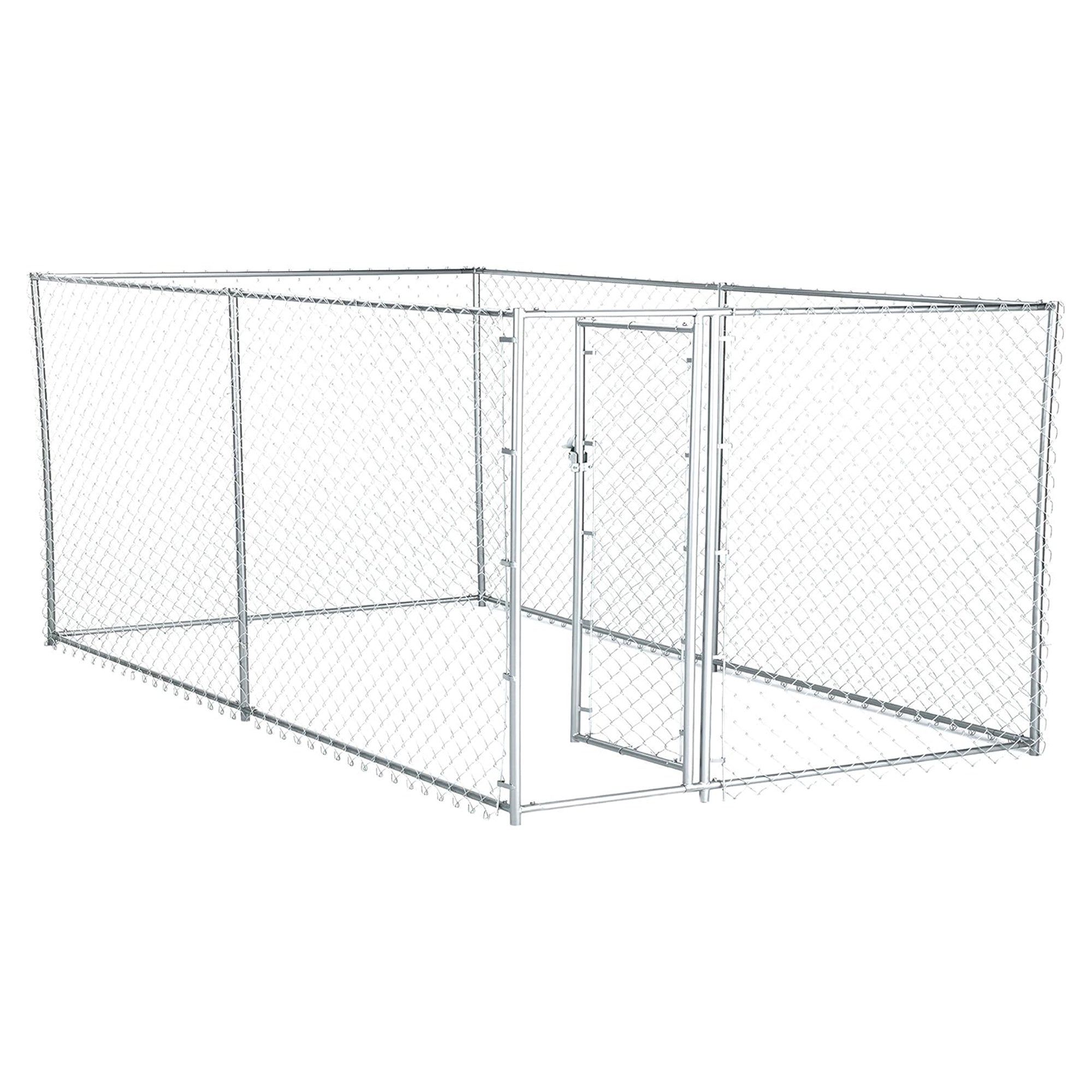 Lucky Dog 10 x 5 x 4 Foot Heavy Duty Chain Link Dog Kennel Enclosure (For Parts) - VMInnovations