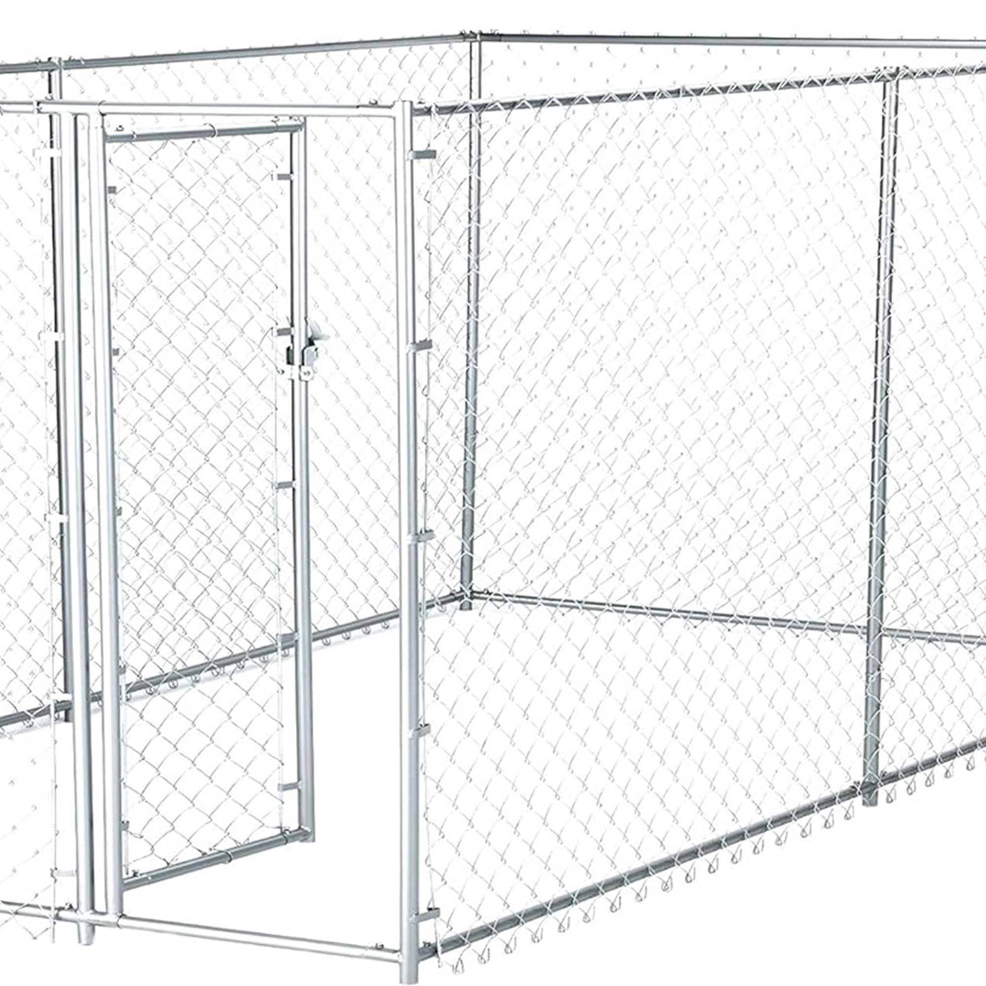Lucky Dog 10 x 5 x 4 Foot Heavy Duty Chain Link Dog Kennel Enclosure (For Parts) - VMInnovations