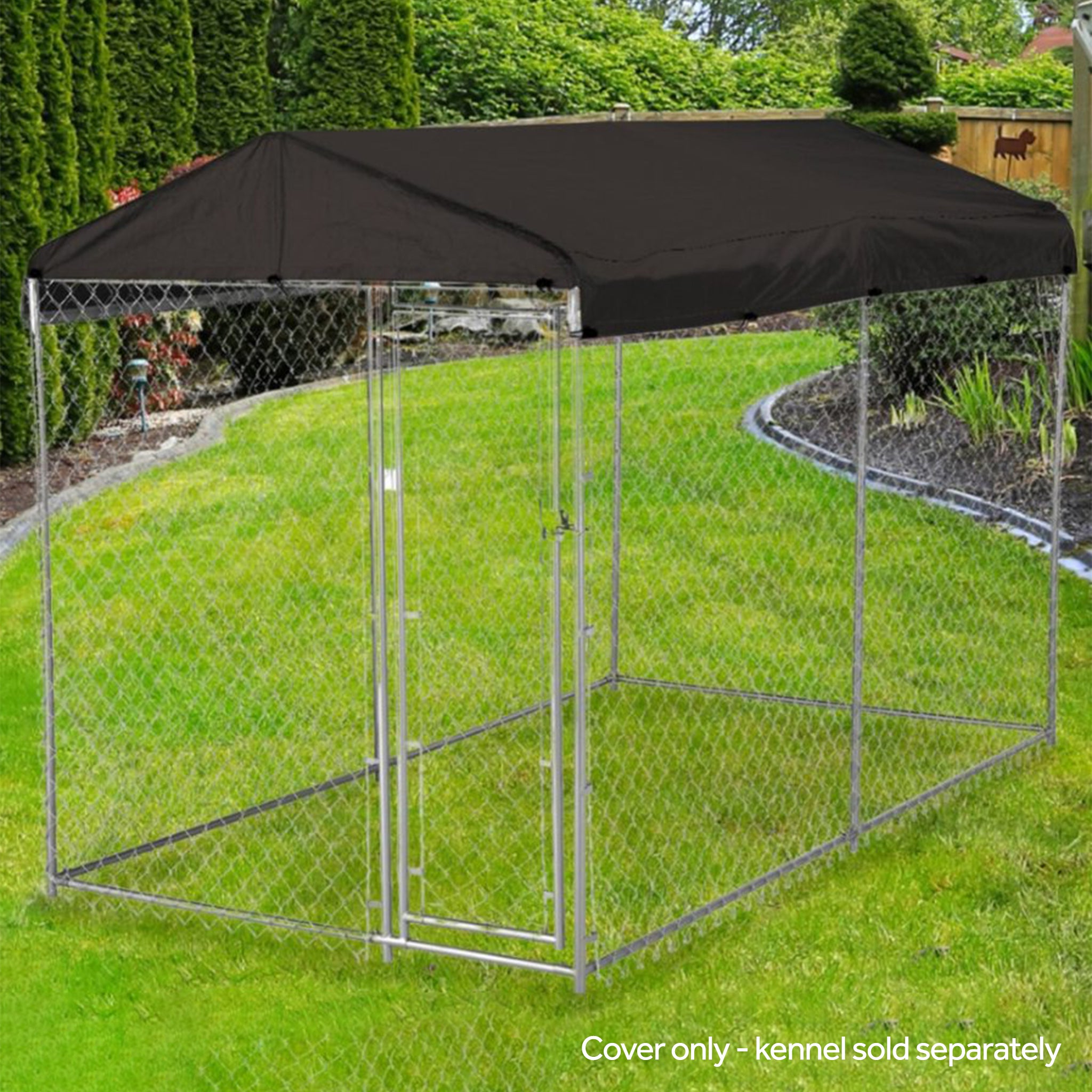 WeatherGuard 5x10' Outdoor Dog Run Kennel Enclosure Waterproof Roof Cover(Used)