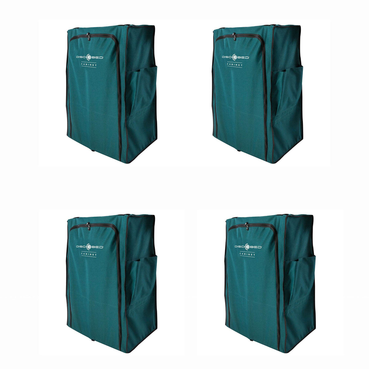 Disc-O-Bed Cam-O-Bunk 3 Shelf 6 Compartment Zippered Cabinet, Green (4 Pack)