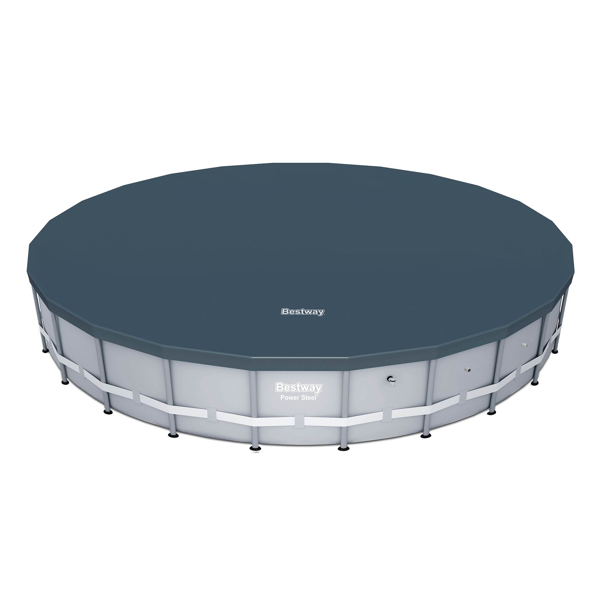 Bestway 18' Round PVC Pool Debris Cover for Steel ProTM Frame Pools (2 Pack) - VMInnovations