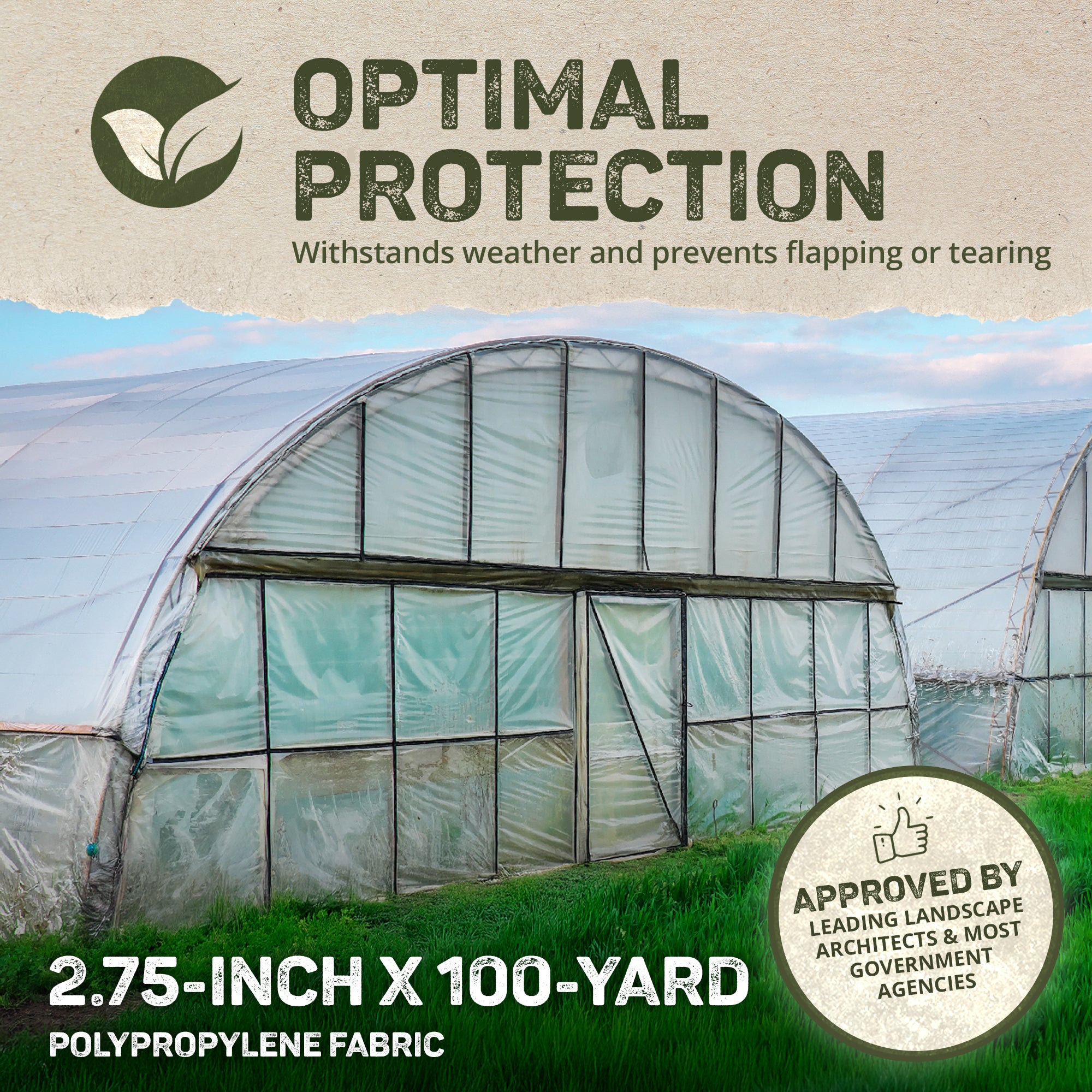 DeWitt 100 Yard x 2.75" Greenhouse Wood Framing Batten Tape (Open Box) - VMInnovations
