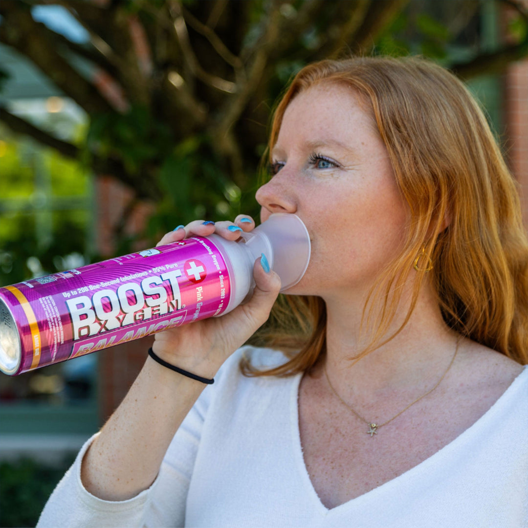 Boost Oxygen Natural Portable 10 Liter Oxygen Canister, Grapefruit (12 Pack) - VMInnovations