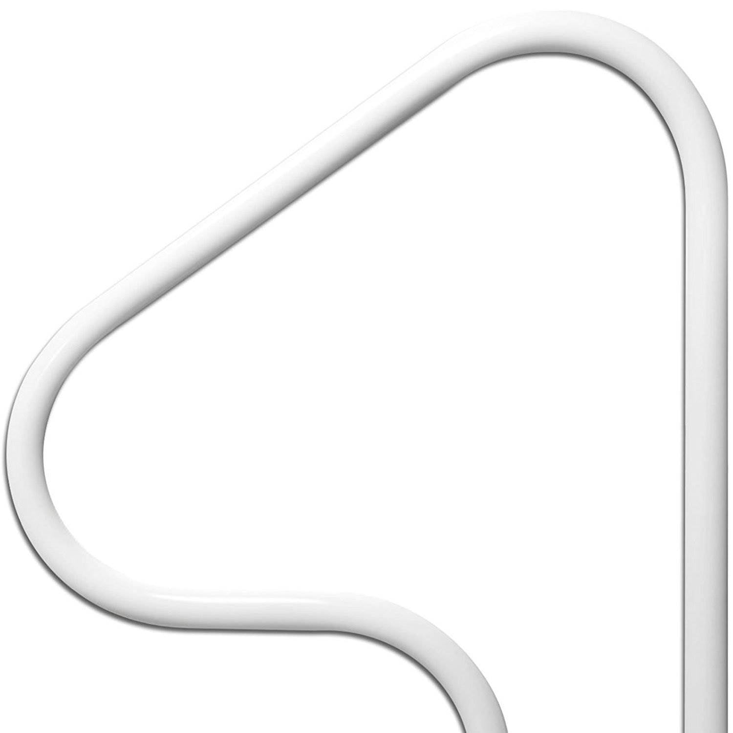 Saftron 3 Bend Return to Deck Polymer Swimming Pool Handrail, White (6 Pack)