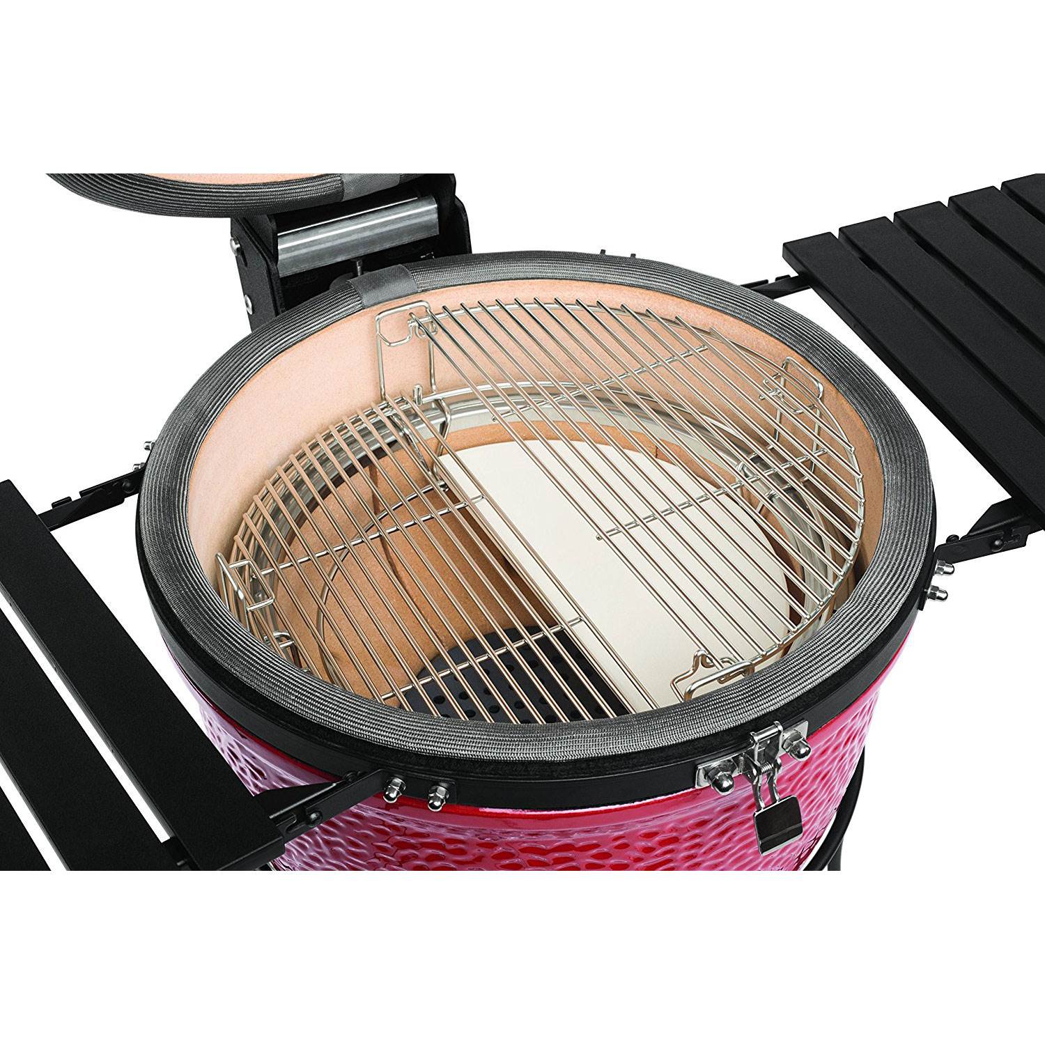Kamado Joe Classic II Ceramic Grill and JoeTisserie Spit Rod & Forks Rotisserie