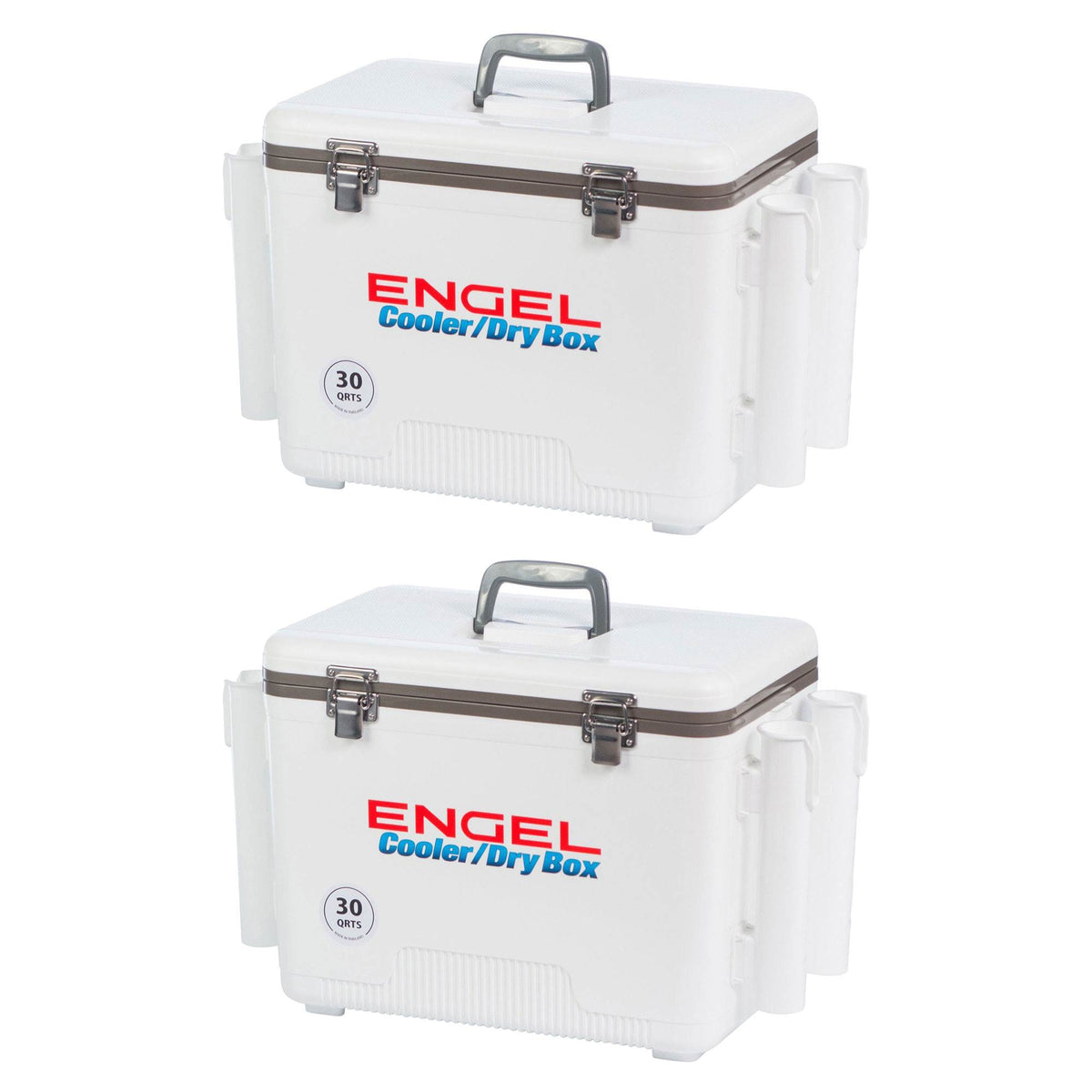Engel Coolers 30 Qt. 48 Can Lightweight Insulated Mobile Cooler Drybox (2 Pack)