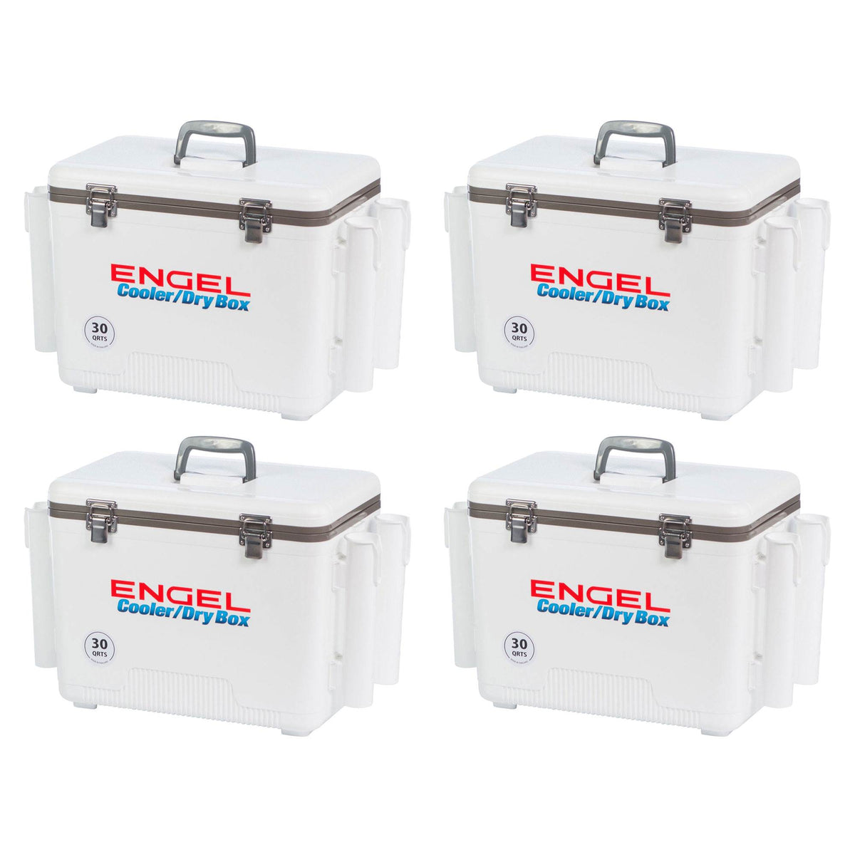 Engel Coolers 30 Qt. 48 Can Lightweight Insulated Mobile Cooler Drybox (4 Pack)