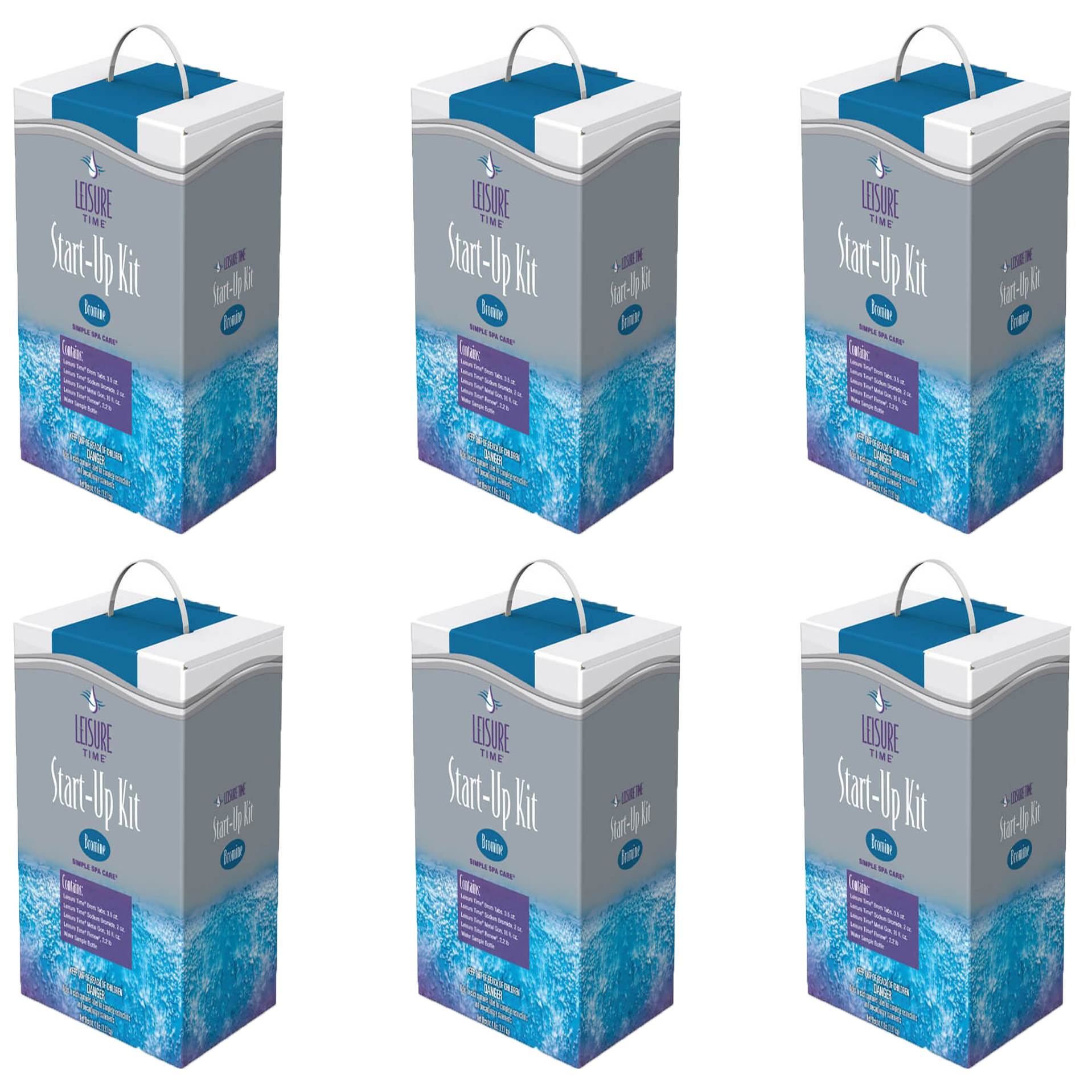 Leisure Time Bromine Chemical Starter Spa Sanitizer and Maintenance Kit (6 Pack)