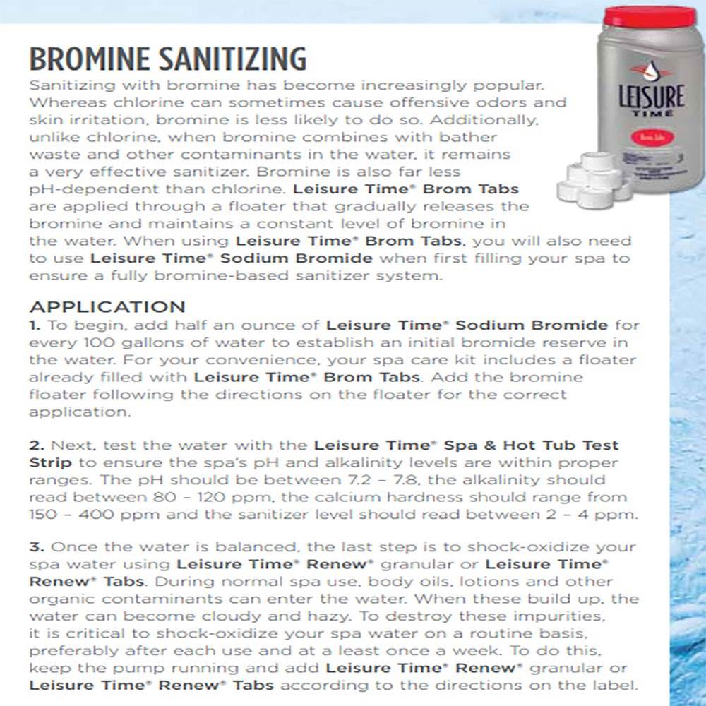 Leisure Time Bromine Chemical Starter Spa Sanitizer and Maintenance Kit (6 Pack)