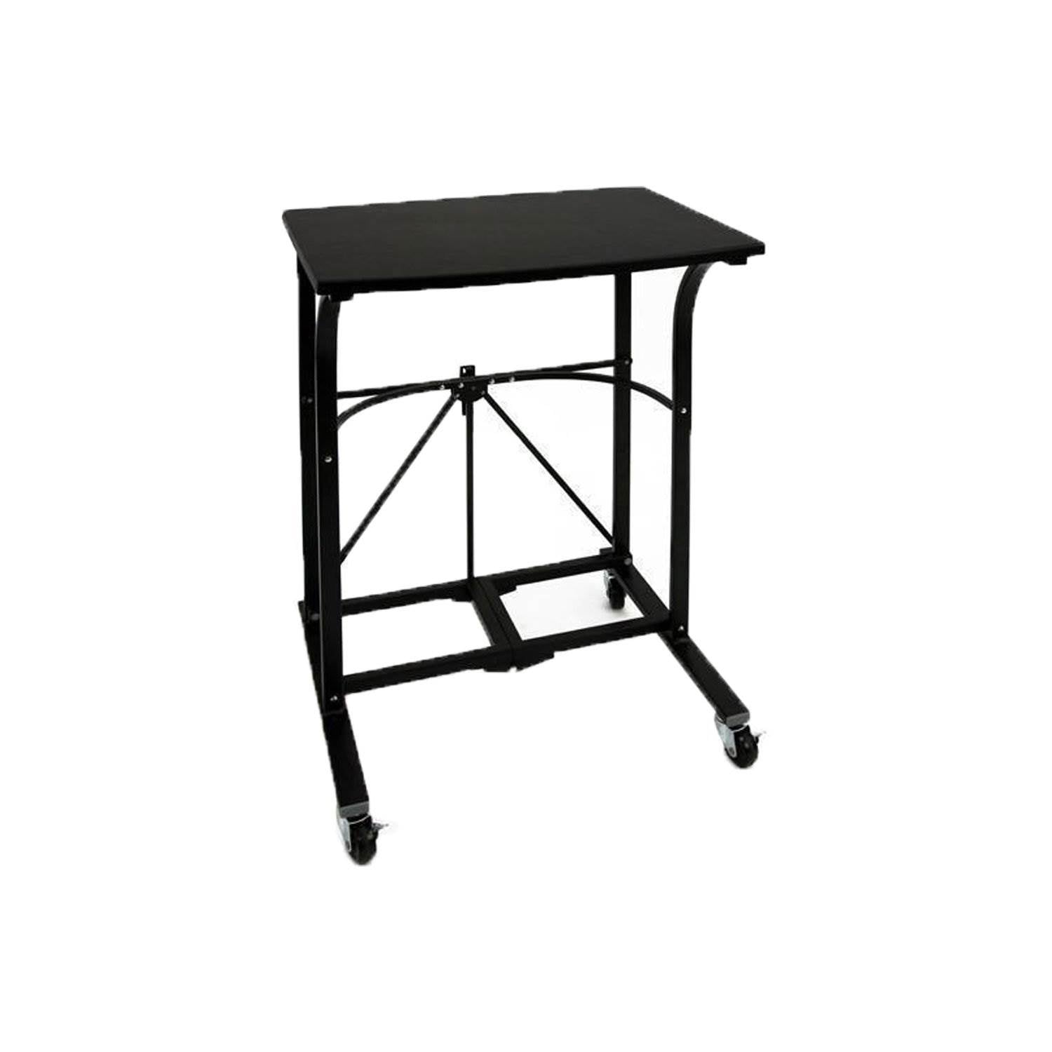 Origami Group Easy To Move Steel 4 Locking Wheel Foldable Trolley Table (2 Pack)