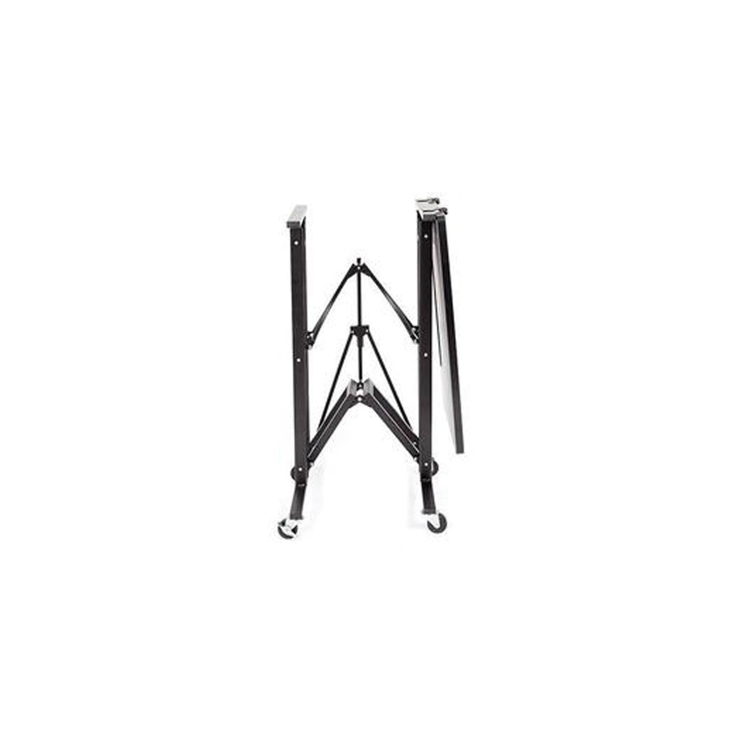 Origami Group Easy To Move Steel 4 Locking Wheel Foldable Trolley Table (2 Pack)