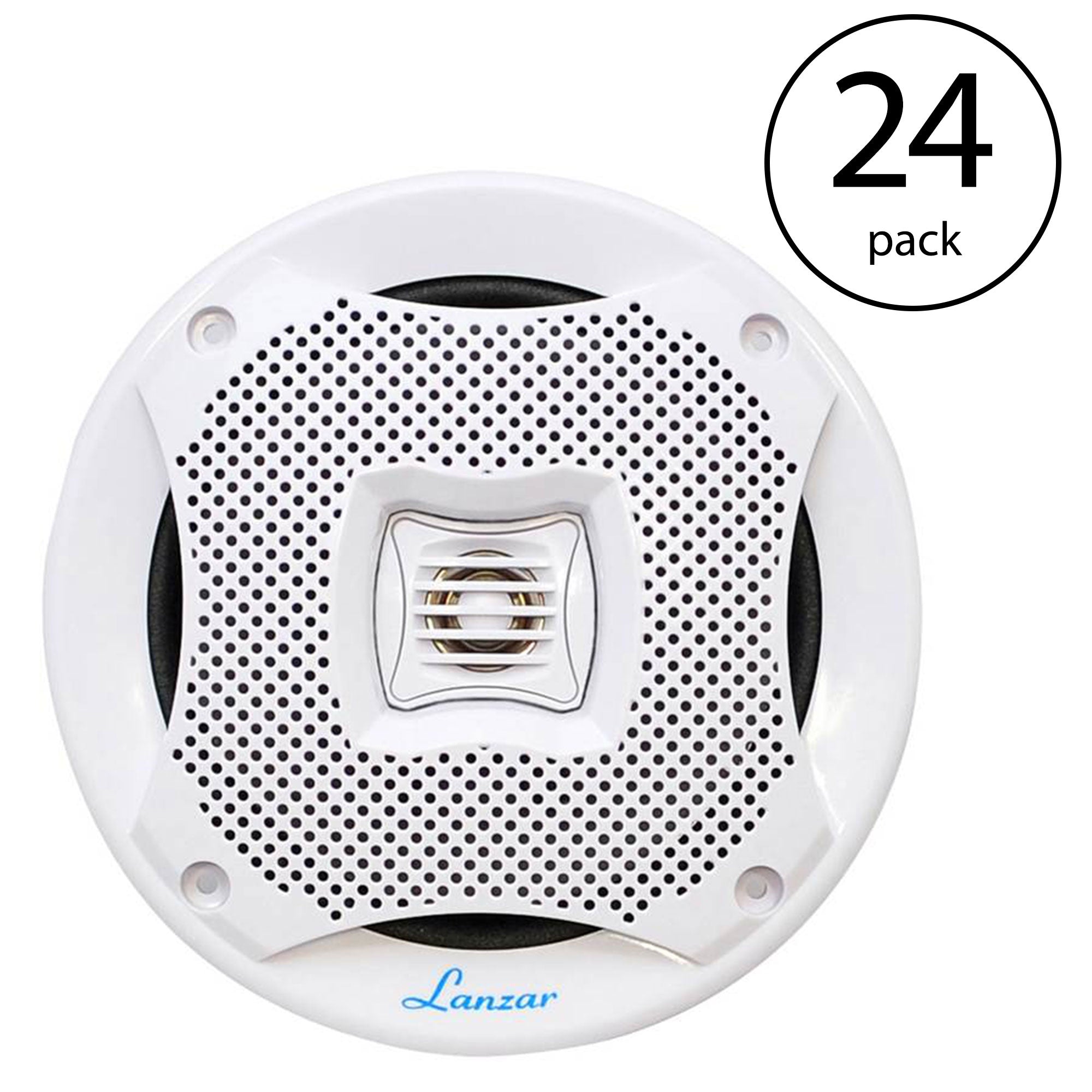 Lanzar AQ5CXW 5.25" 400W 2-Way Marine Boat Speakers White 400 Watts (24 Pack)