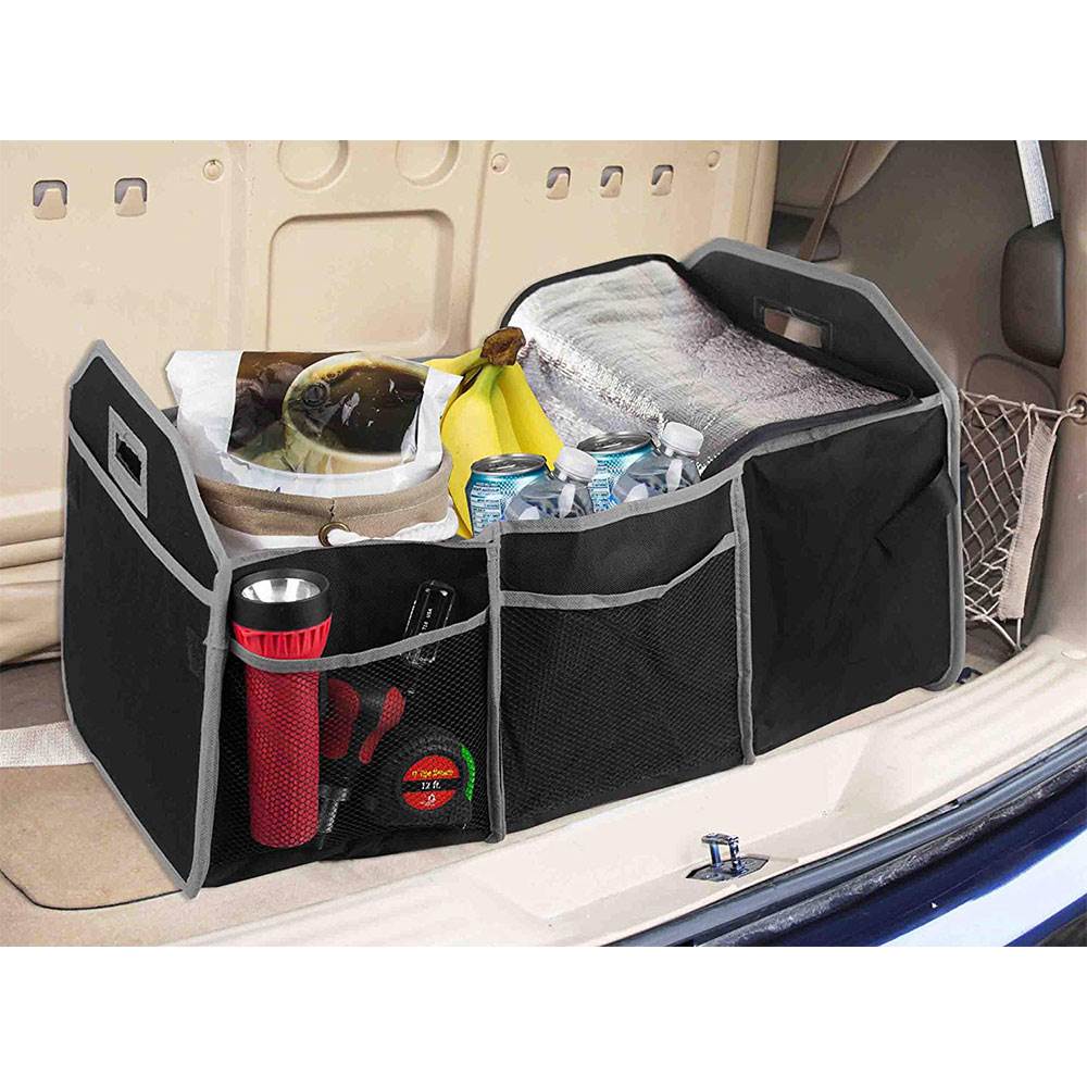 Home Basics Heavy Duty Foldable Car Trunk Storage Organizer w/ Cooler (12 Pack)