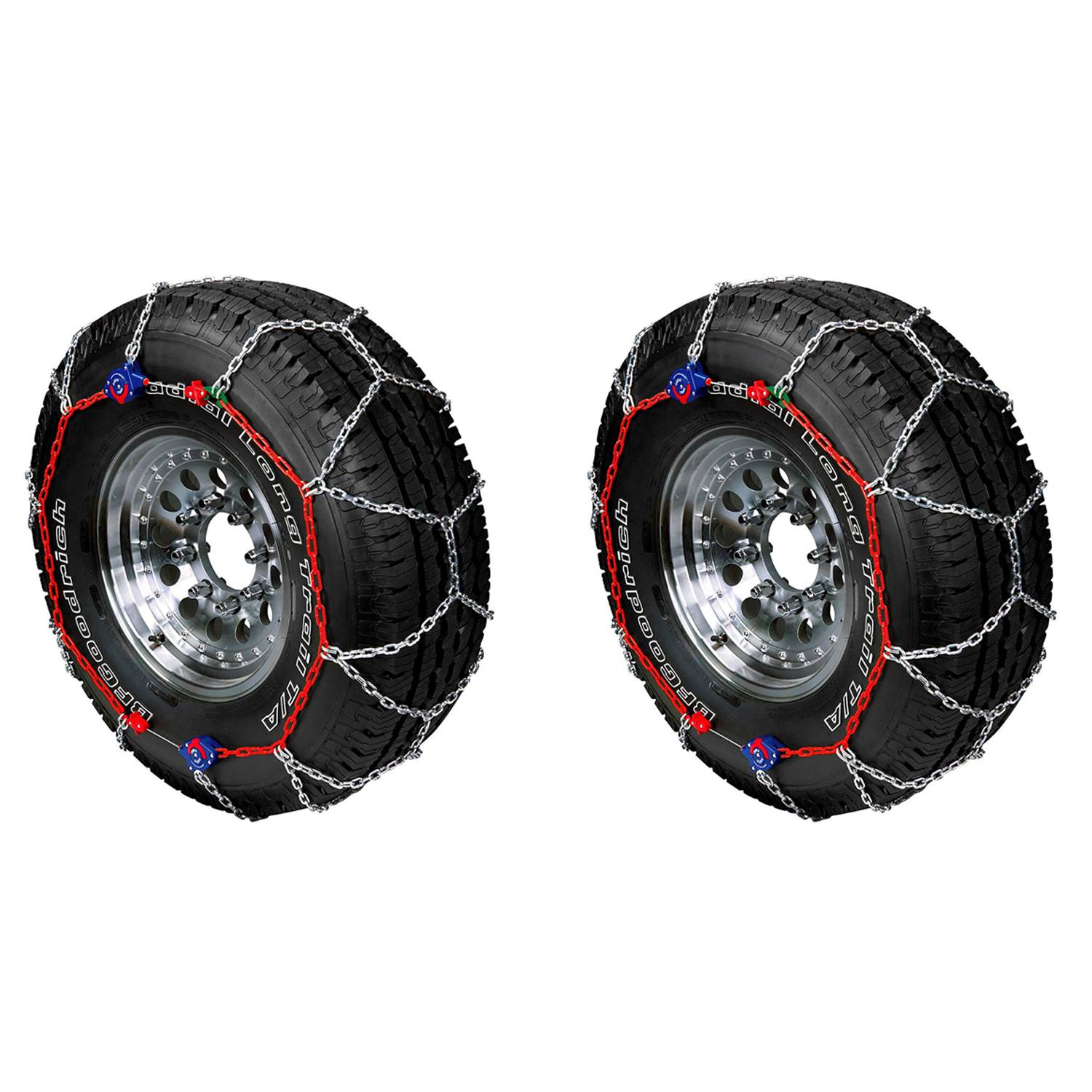 Auto-Trac Tightening and Centering Winter Snow Tire Traction Chains, 4 Pack - VMInnovations