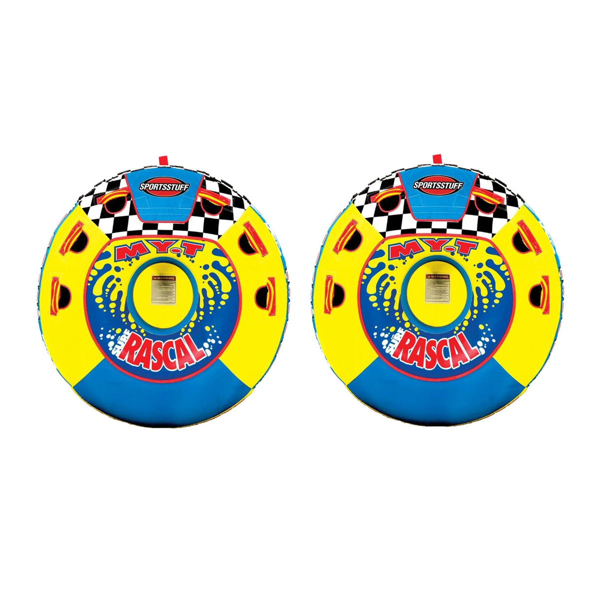 Airhead Sportsstuff Rascal Single Rider Boat Lake Round Tube Towable (2 Pack)