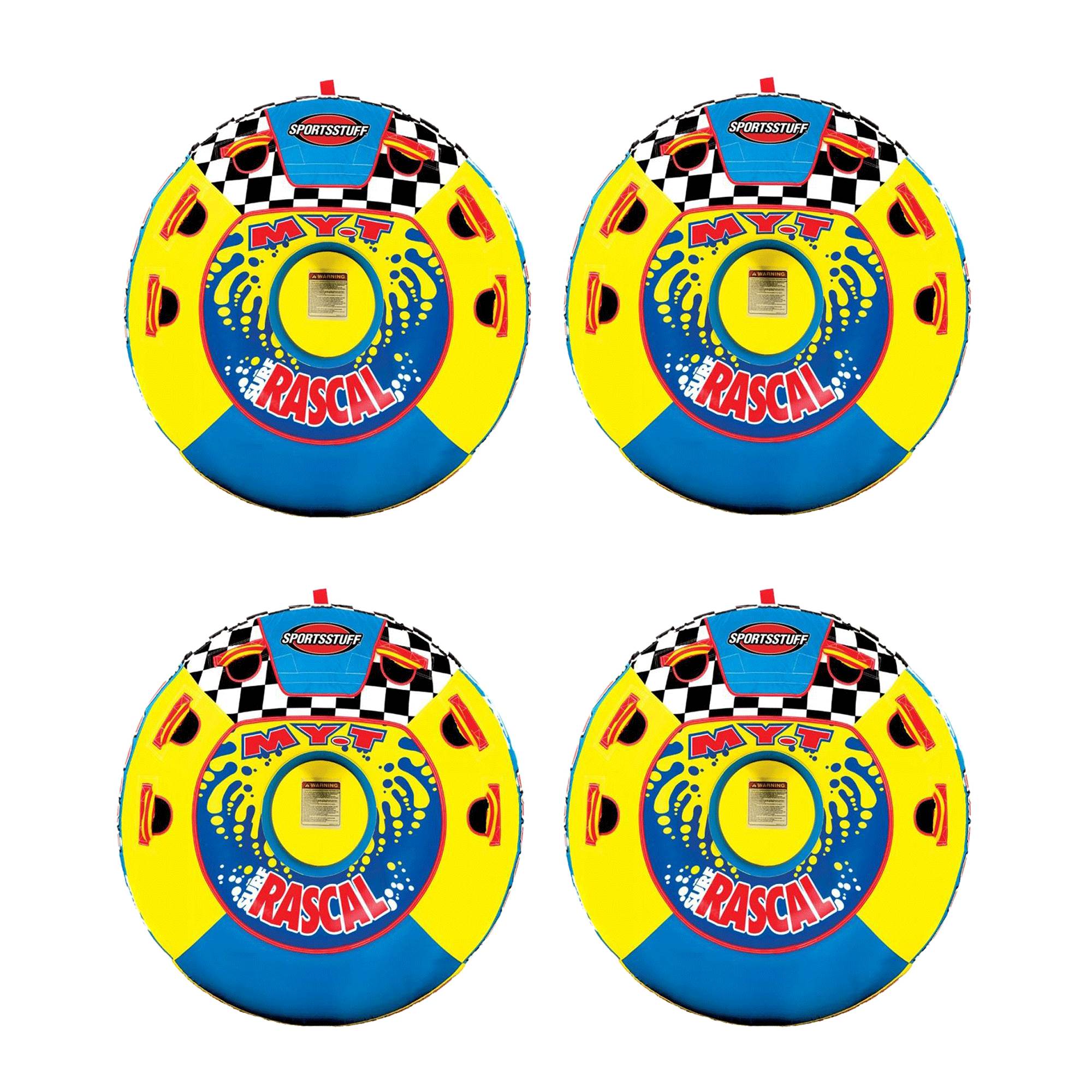 Sportsstuff Rascal Single Rider Boat Lake Round Tube Towable (4 Pack)