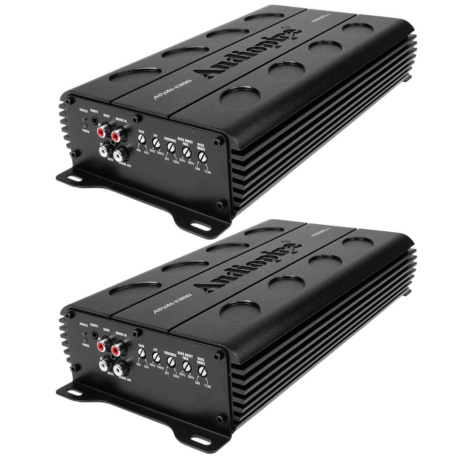 Audiopipe APMI-1300 1000W Class D Mono 1 Ohm Stable Car Audio Amplifier (2 Pack)