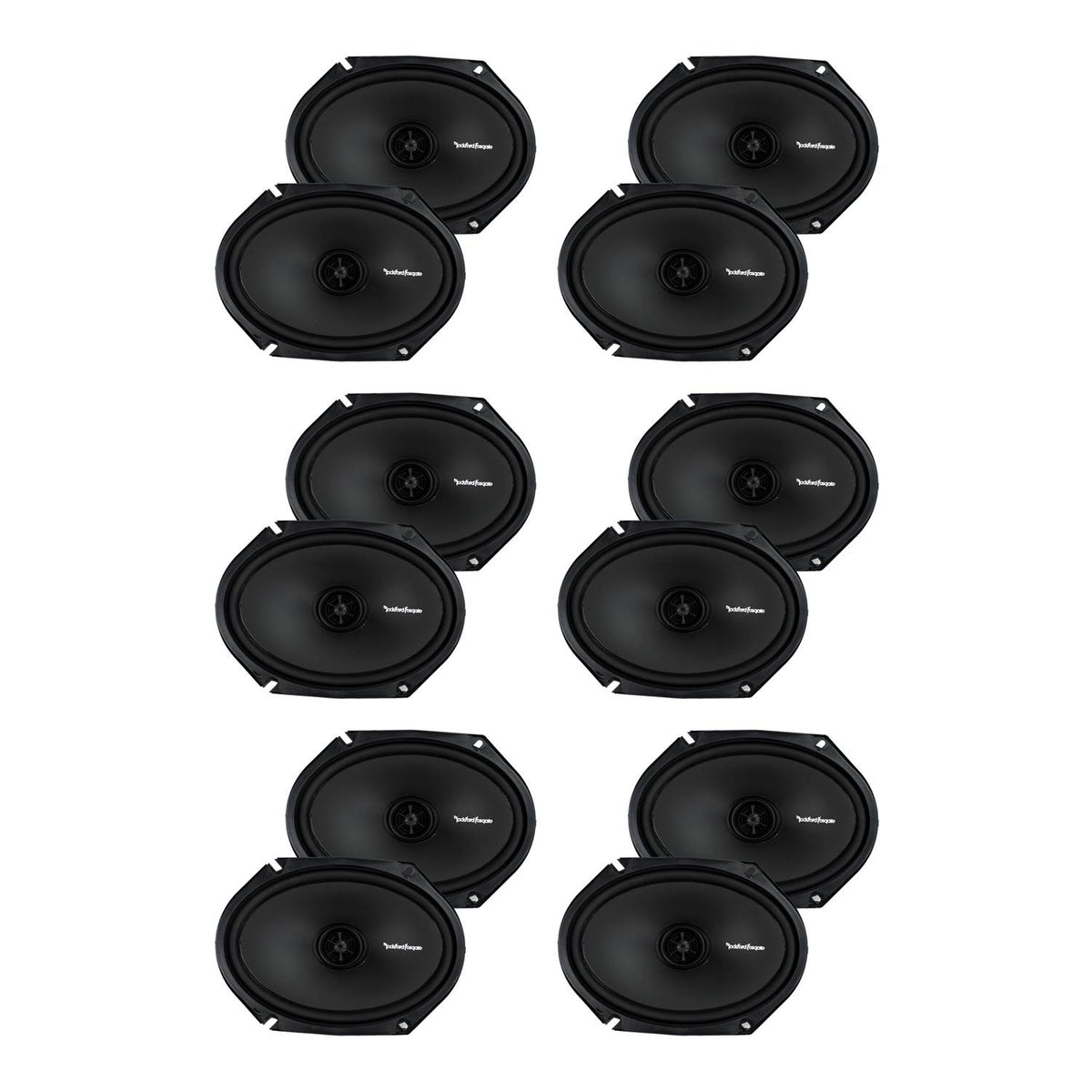 Rockford Fosgate 6x8" 110W 2 Way Car Coaxial Speakers Stereo (6 Pack)