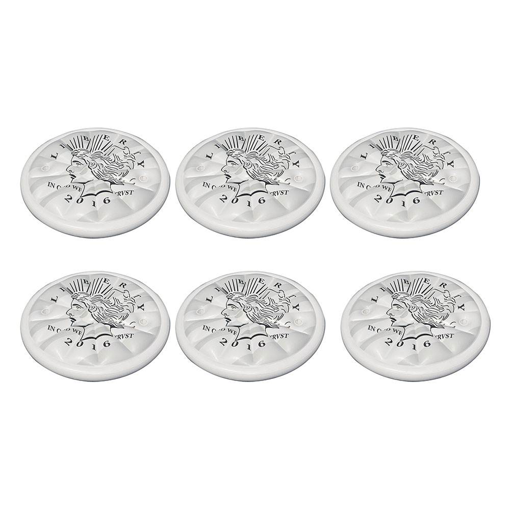 Swimline Giant Inflatable Swimming Pool Silver Dollar Lounger Float (6 Pack)