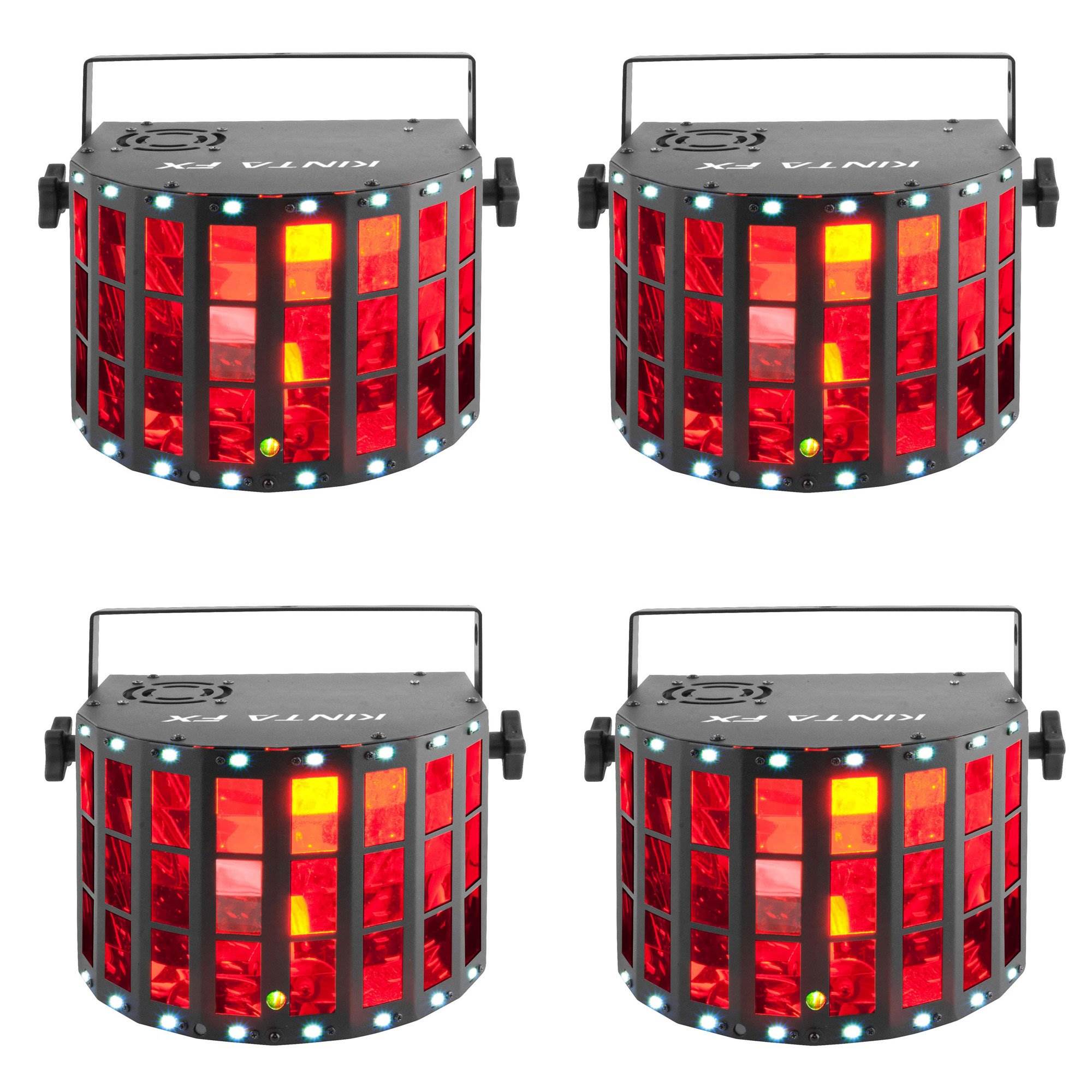 Chauvet DJ Kinta Multi FX Derby Beam RGBW LED Light Laser & Strobe (4 Pack)