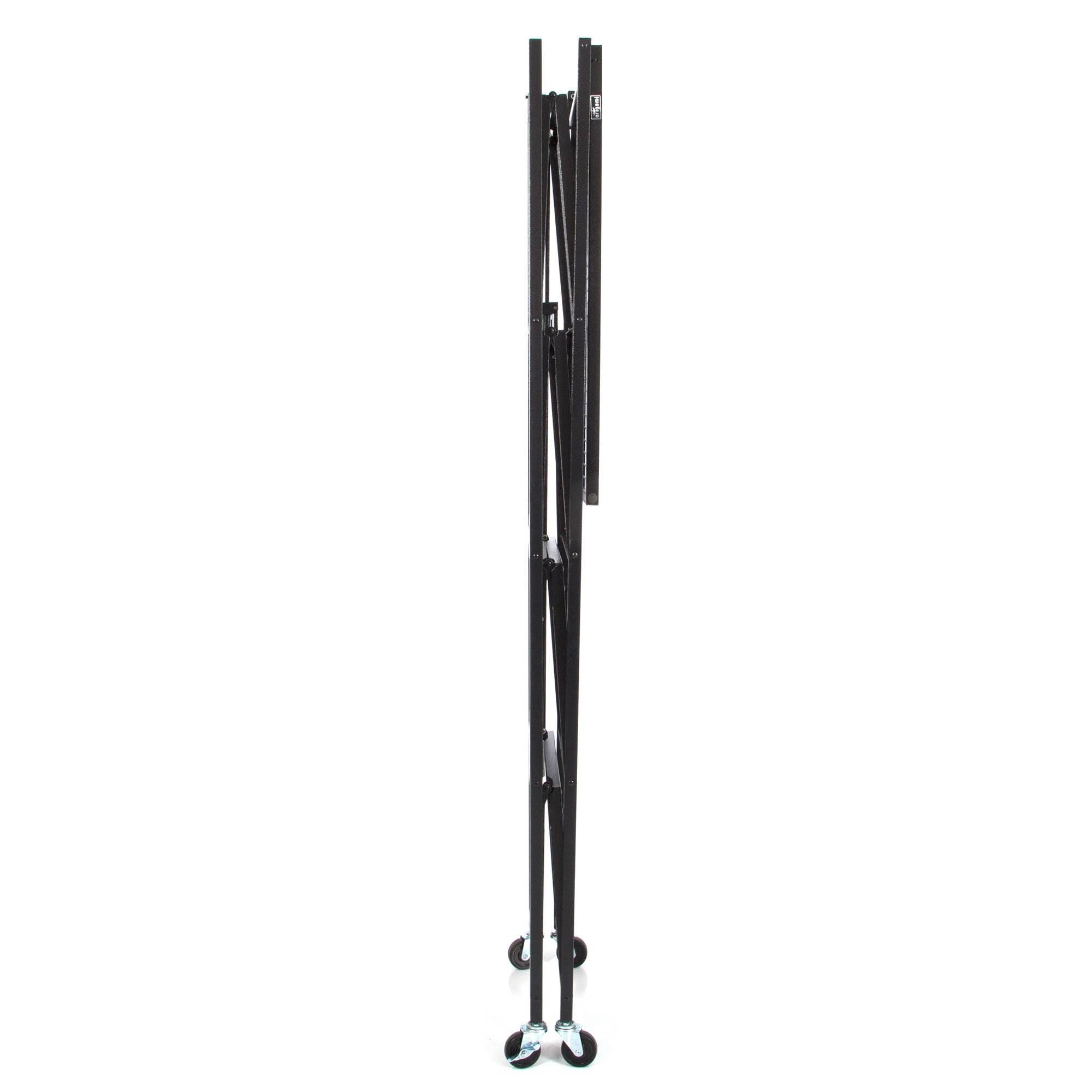 Origami Large Wheeled 5-Shelf Folding Steel Wire Shelving, Black (Damaged)